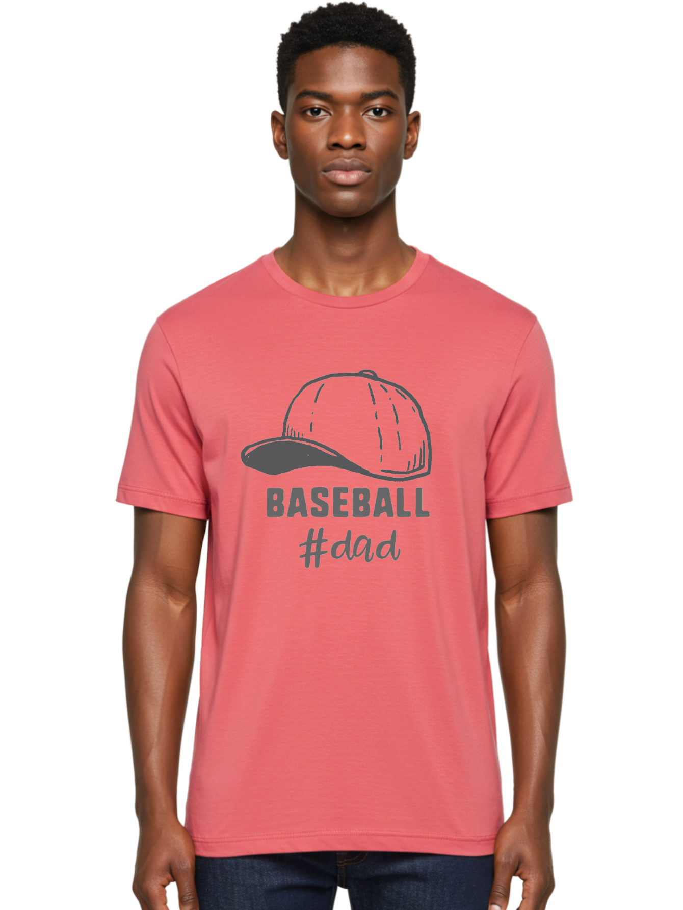 Baseball-Dad Men'S Graphic Tee, 100% Cotton, Comfortable Casual Summer Wear, Machine Washable, Baseball Dad, Baseball Cap, Father'S Day Gift, Dad'S Day Out, Baseball Enthusiast, Sports Dad, Father'S Day Idea, Dad Life, Baseball Love Aac487 12