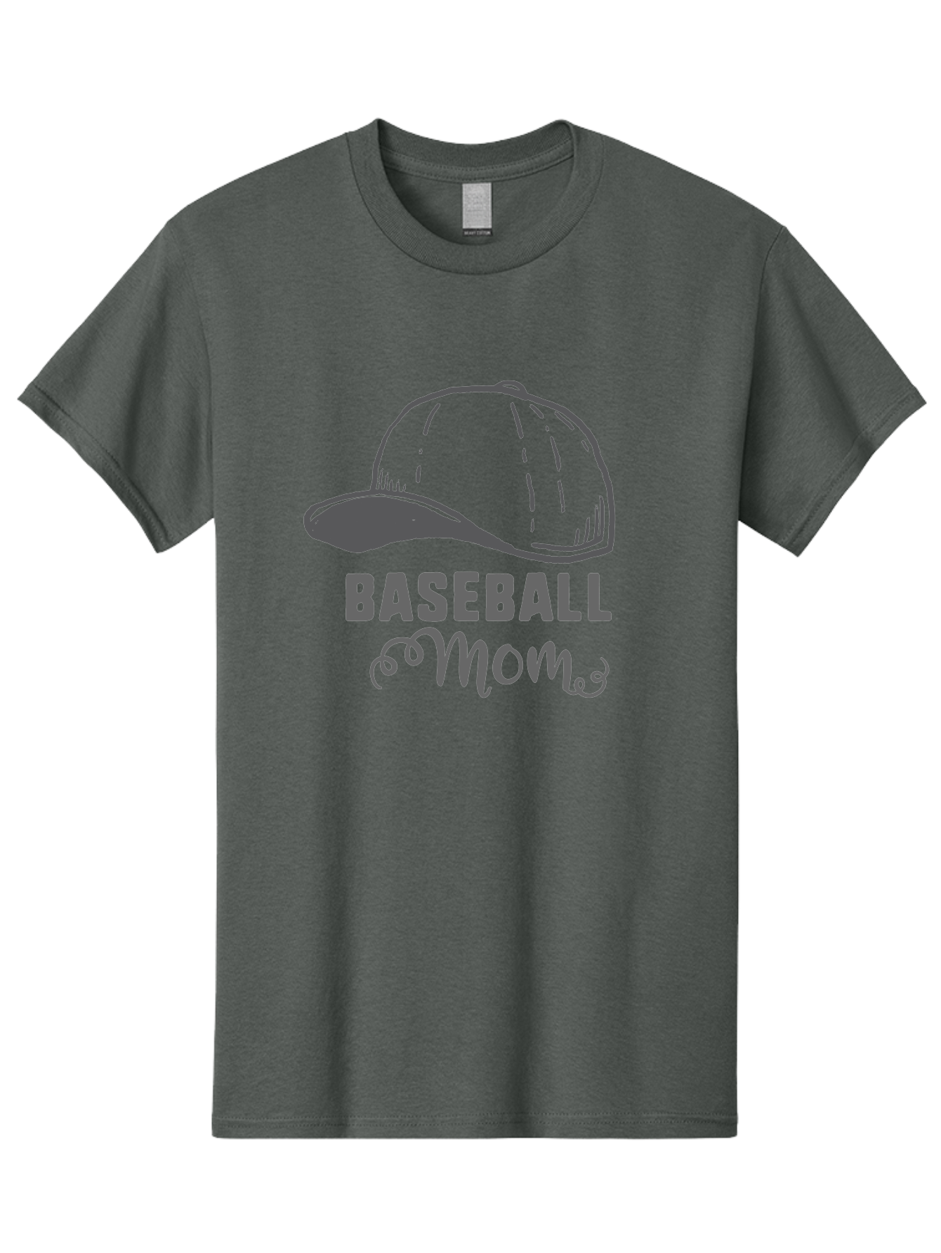 Baseball-Mom Men'S Graphic Tee, 100% Cotton, Comfortable Casual Summer Wear, Machine Washable, Baseball Mom, Mother'S Day Gift, Sports Mom, Baseball Hat, Mom'S Day Idea, Youth Baseball, Purple Text, Gray Hat, Sports Apparel Aac488 21