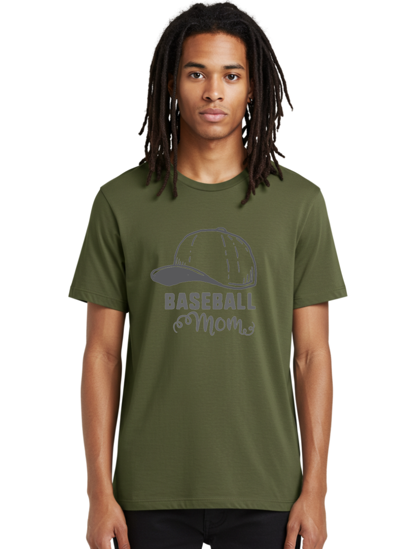 Baseball-Mom Men'S Graphic Tee, 100% Cotton, Comfortable Casual Summer Wear, Machine Washable, Baseball Mom, Mother'S Day Gift, Sports Mom, Baseball Hat, Mom'S Day Idea, Youth Baseball, Purple Text, Gray Hat, Sports Apparel Aac488 10