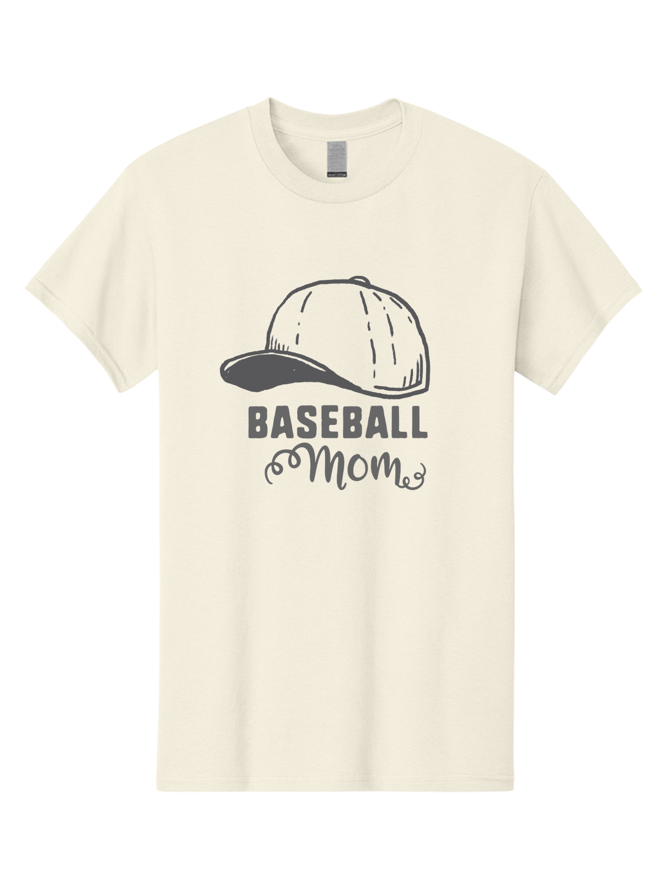 Baseball-Mom Men'S Graphic Tee, 100% Cotton, Comfortable Casual Summer Wear, Machine Washable, Baseball Mom, Mother'S Day Gift, Sports Mom, Baseball Hat, Mom'S Day Idea, Youth Baseball, Purple Text, Gray Hat, Sports Apparel Aac488 19