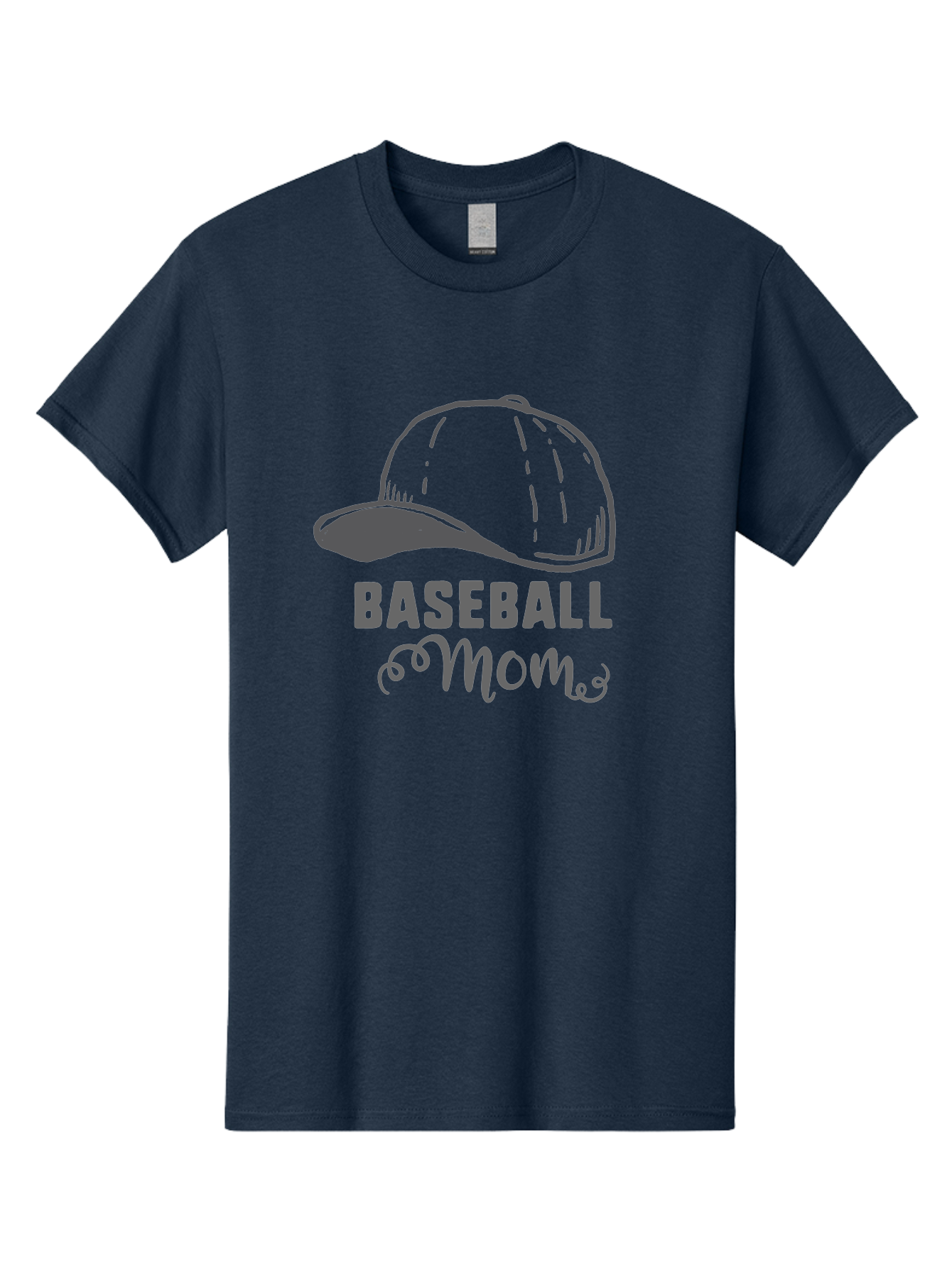 Baseball-Mom Men'S Graphic Tee, 100% Cotton, Comfortable Casual Summer Wear, Machine Washable, Baseball Mom, Mother'S Day Gift, Sports Mom, Baseball Hat, Mom'S Day Idea, Youth Baseball, Purple Text, Gray Hat, Sports Apparel Aac488 13