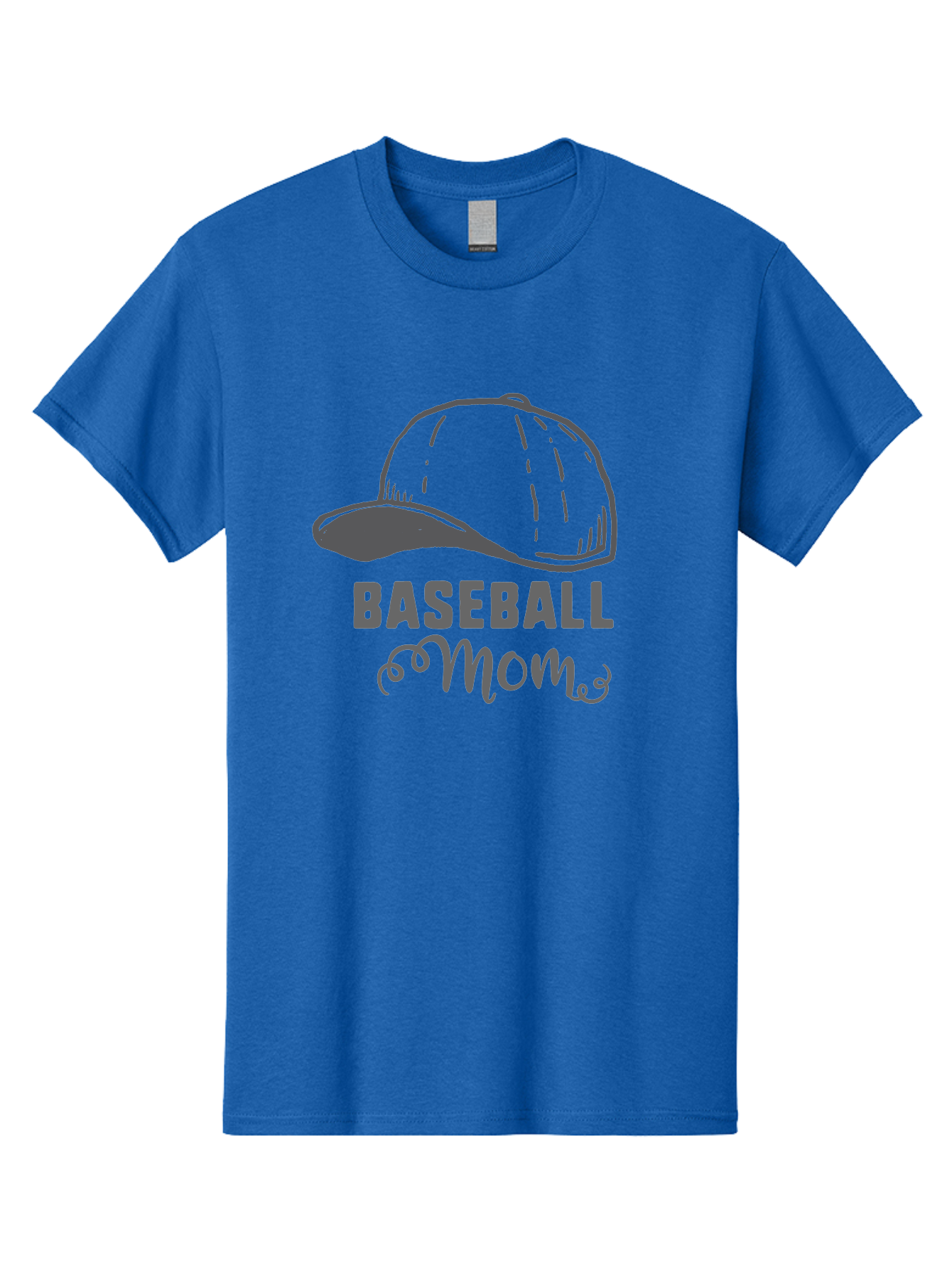 Baseball-Mom Men'S Graphic Tee, 100% Cotton, Comfortable Casual Summer Wear, Machine Washable, Baseball Mom, Mother'S Day Gift, Sports Mom, Baseball Hat, Mom'S Day Idea, Youth Baseball, Purple Text, Gray Hat, Sports Apparel Aac488 11