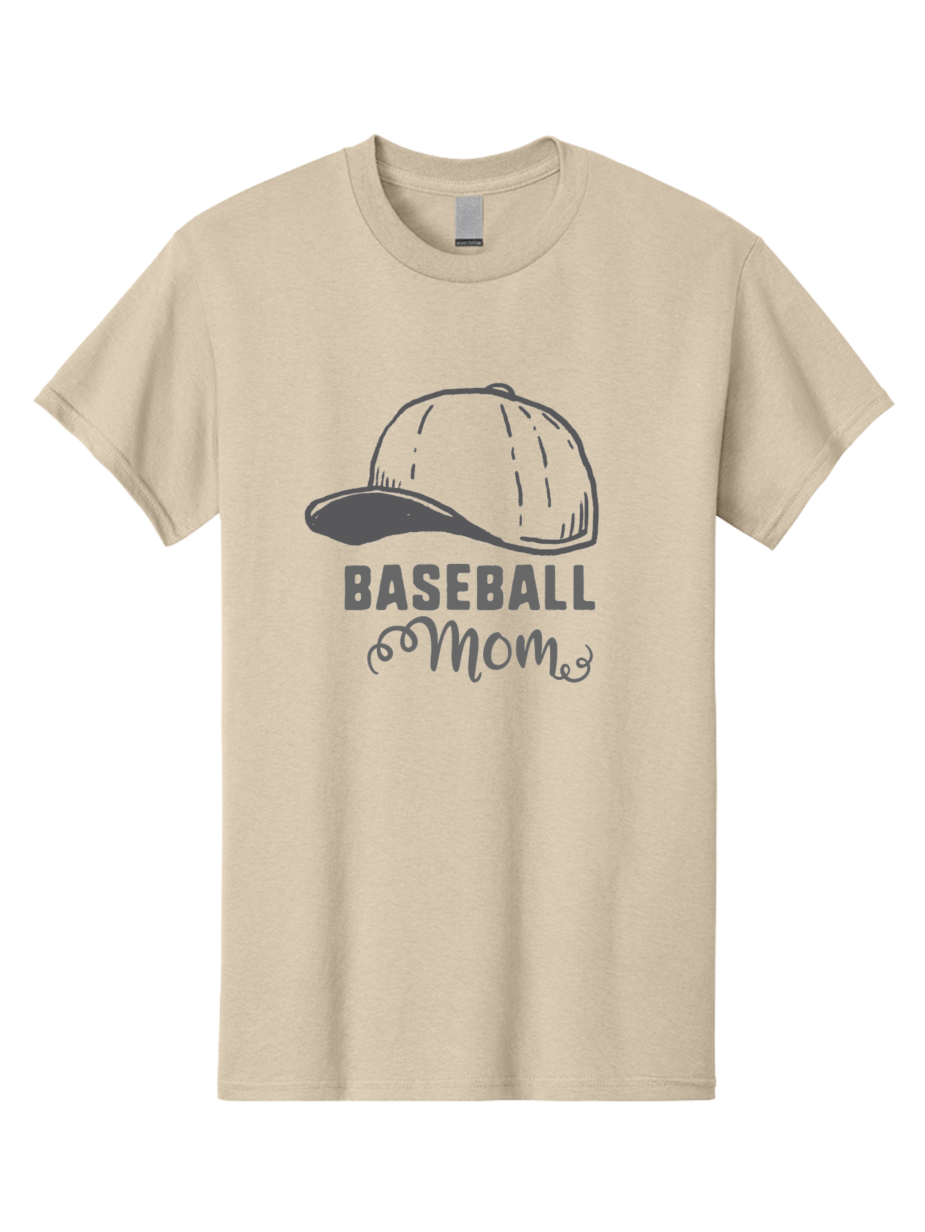 Baseball-Mom Men'S Graphic Tee, 100% Cotton, Comfortable Casual Summer Wear, Machine Washable, Baseball Mom, Mother'S Day Gift, Sports Mom, Baseball Hat, Mom'S Day Idea, Youth Baseball, Purple Text, Gray Hat, Sports Apparel Aac488 17