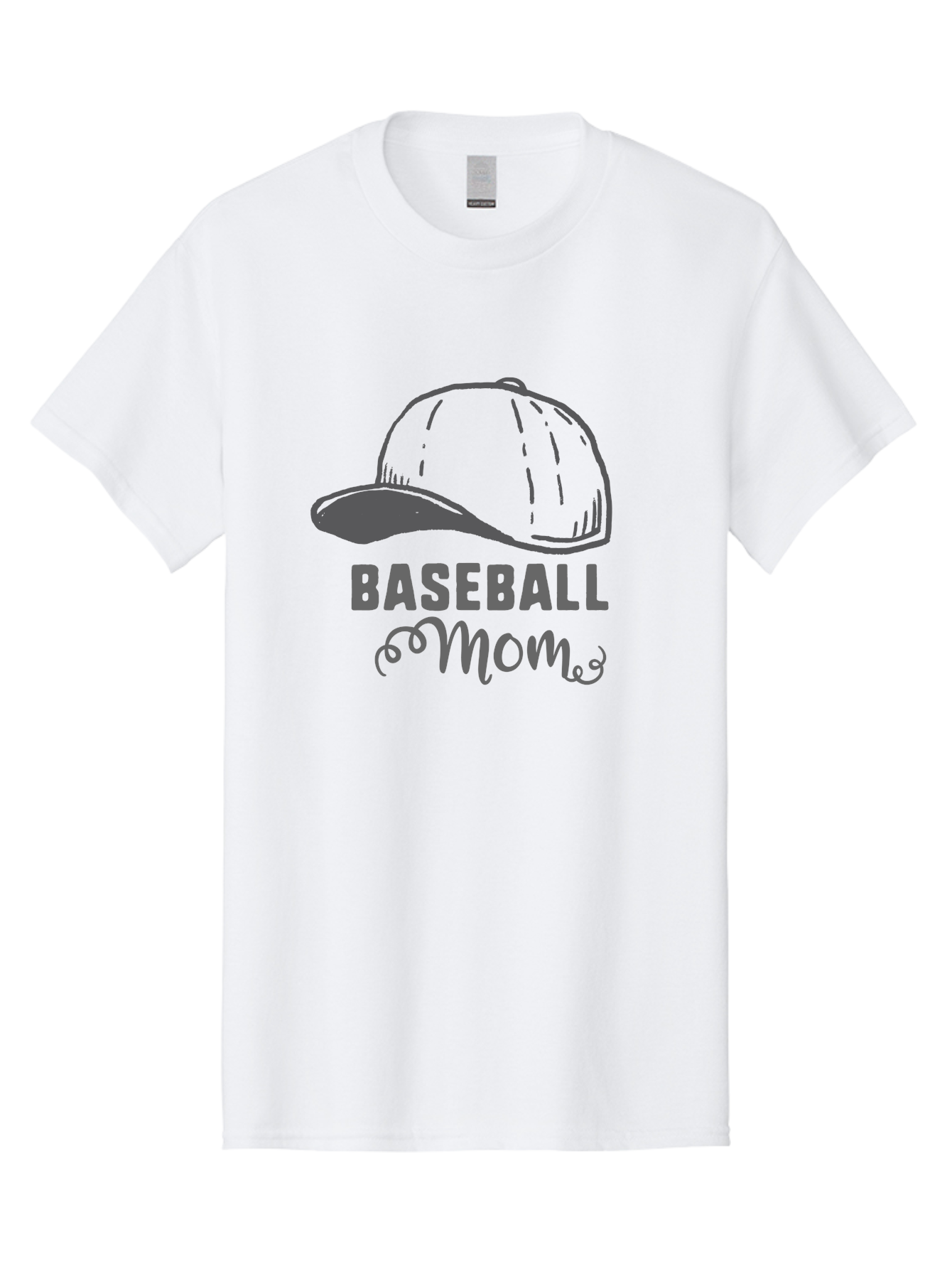 Baseball-Mom Men'S Graphic Tee, 100% Cotton, Comfortable Casual Summer Wear, Machine Washable, Baseball Mom, Mother'S Day Gift, Sports Mom, Baseball Hat, Mom'S Day Idea, Youth Baseball, Purple Text, Gray Hat, Sports Apparel Aac488 23