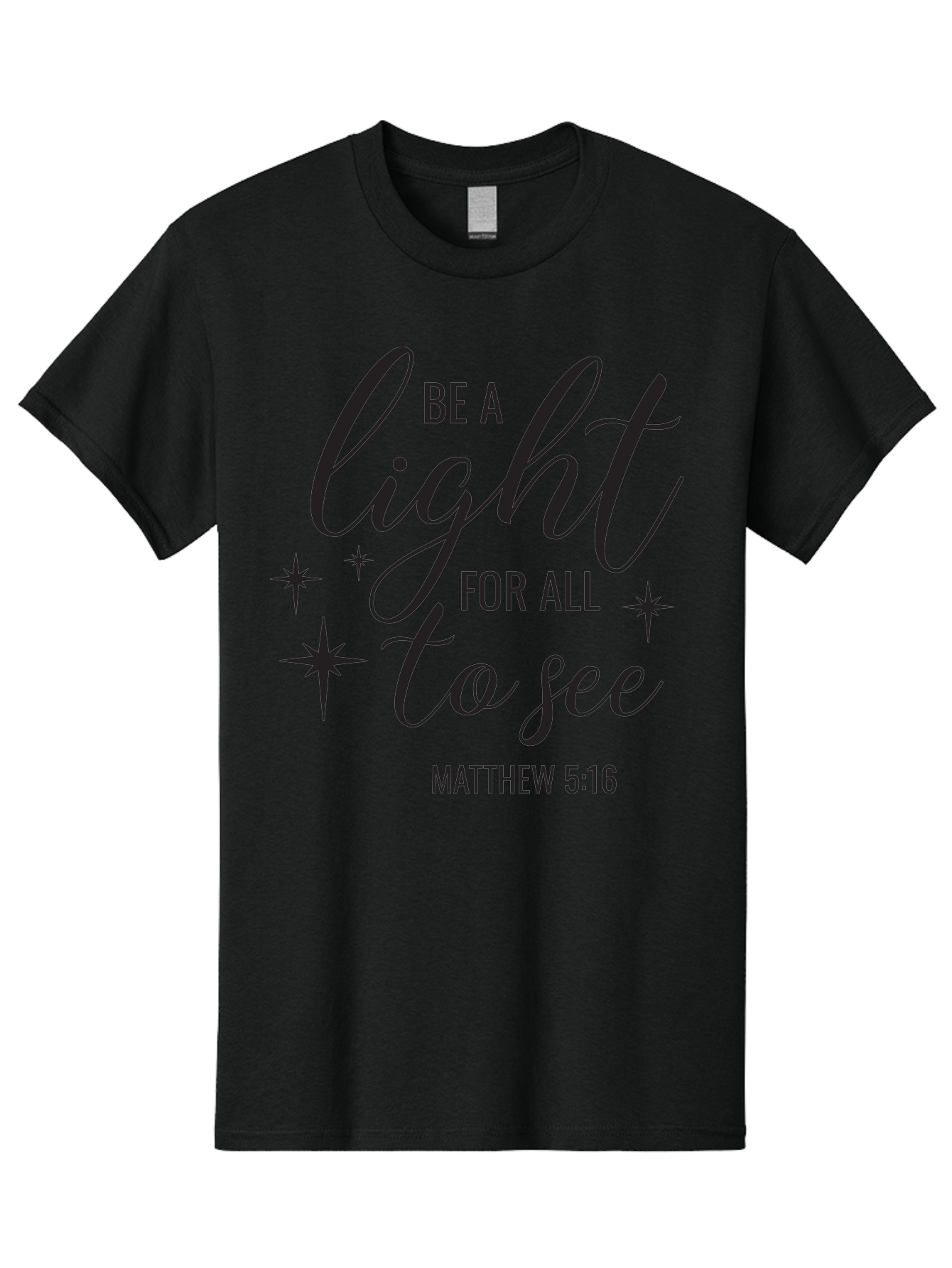 Be-A-Light-For-All-To-See Men'S Graphic Tee, 100% Cotton, Comfortable Casual Summer Wear, Machine Washable, Inspirational Quote, Biblical Verse, Matthew 5:16, Motivational Message, Be A Light, Positivity, Faith, Spirituality, Guidance, Aac493 27