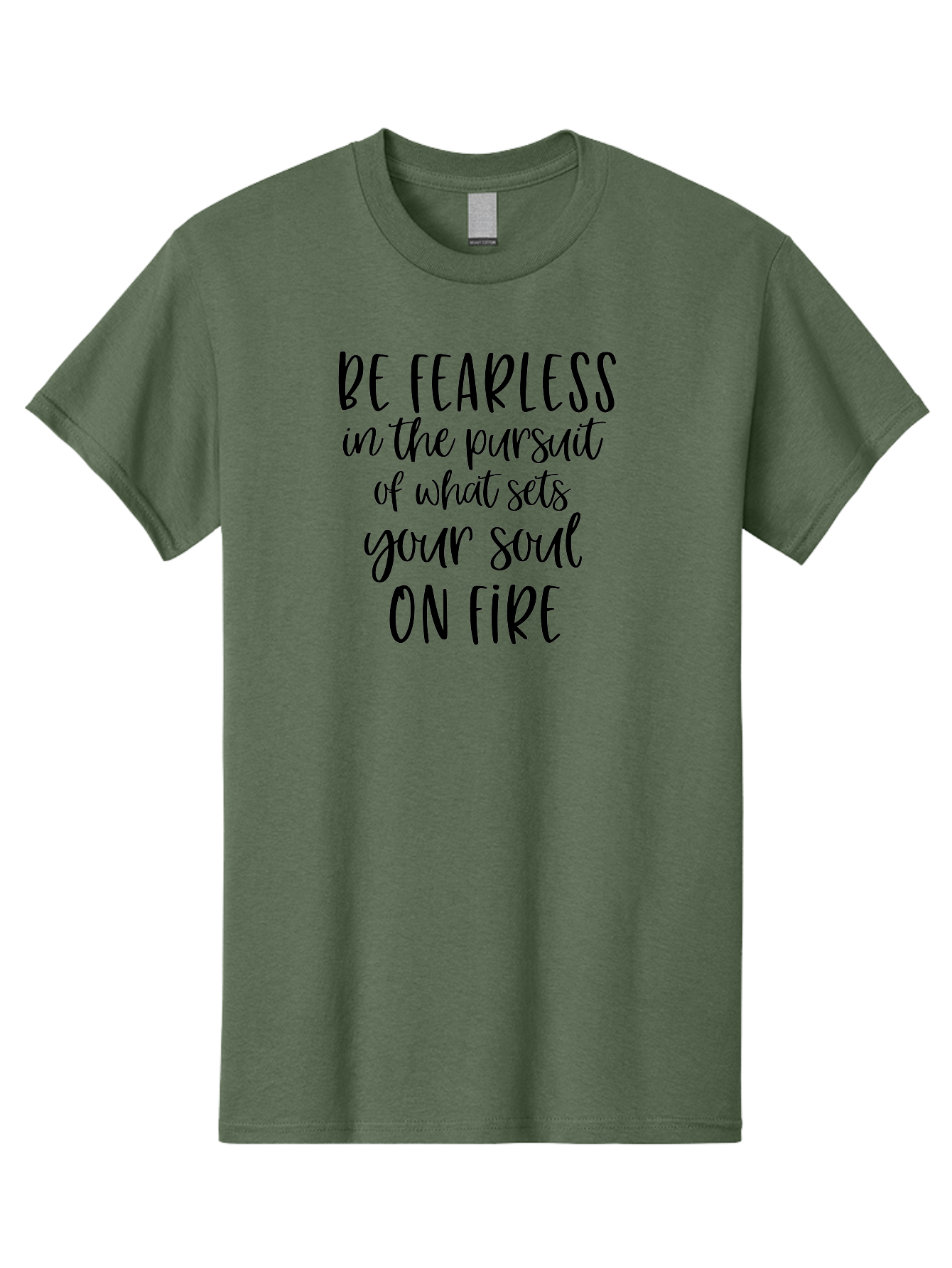Be-Fearless Men'S Graphic Tee, 100% Cotton, Comfortable Casual Summer Wear, Machine Washable, Motivational Quote, Inspiring Words, Fearless Pursuit, Soulful Journey, Inner Fire, Motivational Poster, Positivity, Encouragement, Success Mindset, Aac495 27