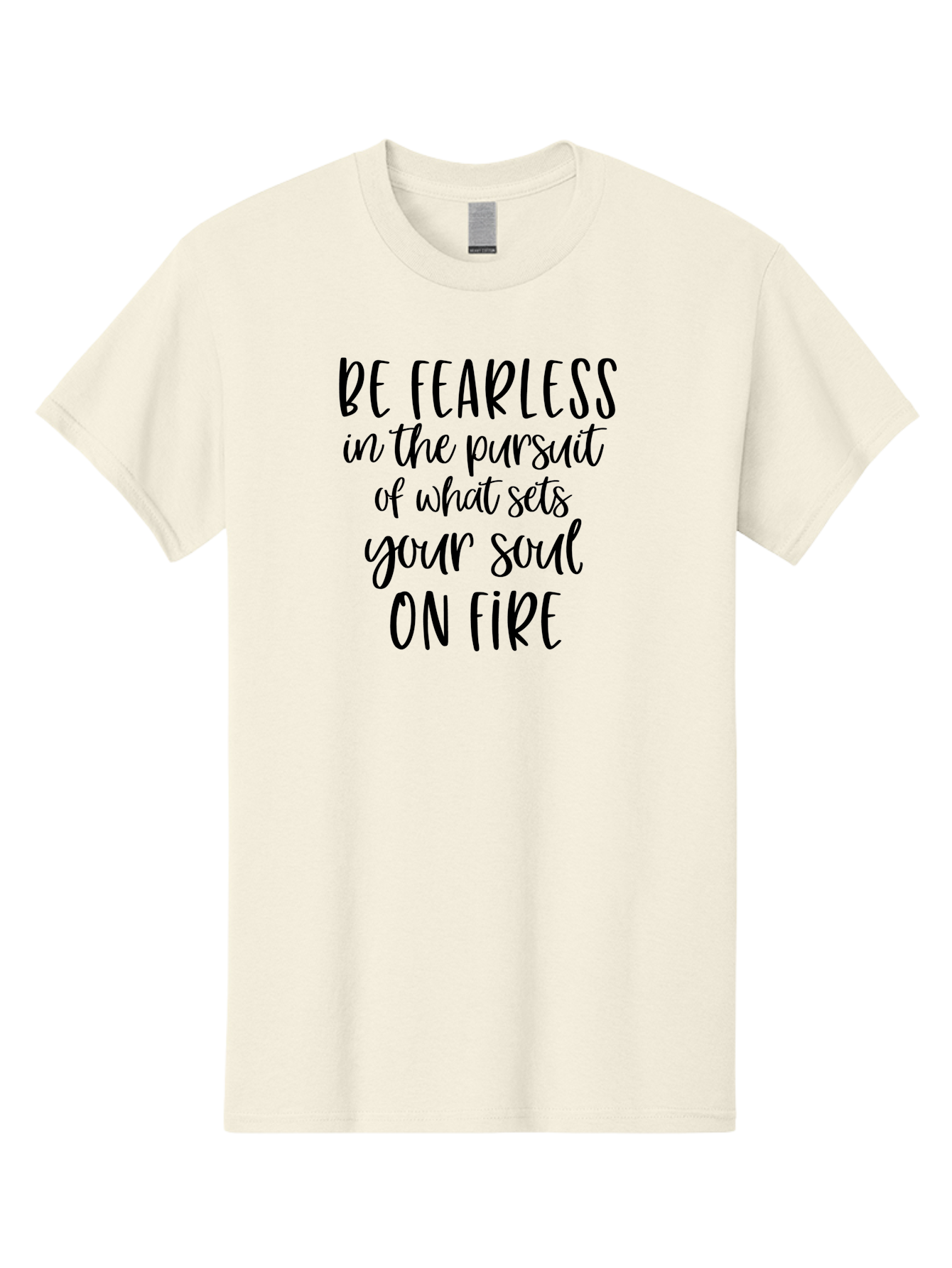 Be-Fearless Men'S Graphic Tee, 100% Cotton, Comfortable Casual Summer Wear, Machine Washable, Motivational Quote, Inspiring Words, Fearless Pursuit, Soulful Journey, Inner Fire, Motivational Poster, Positivity, Encouragement, Success Mindset, Aac495 11