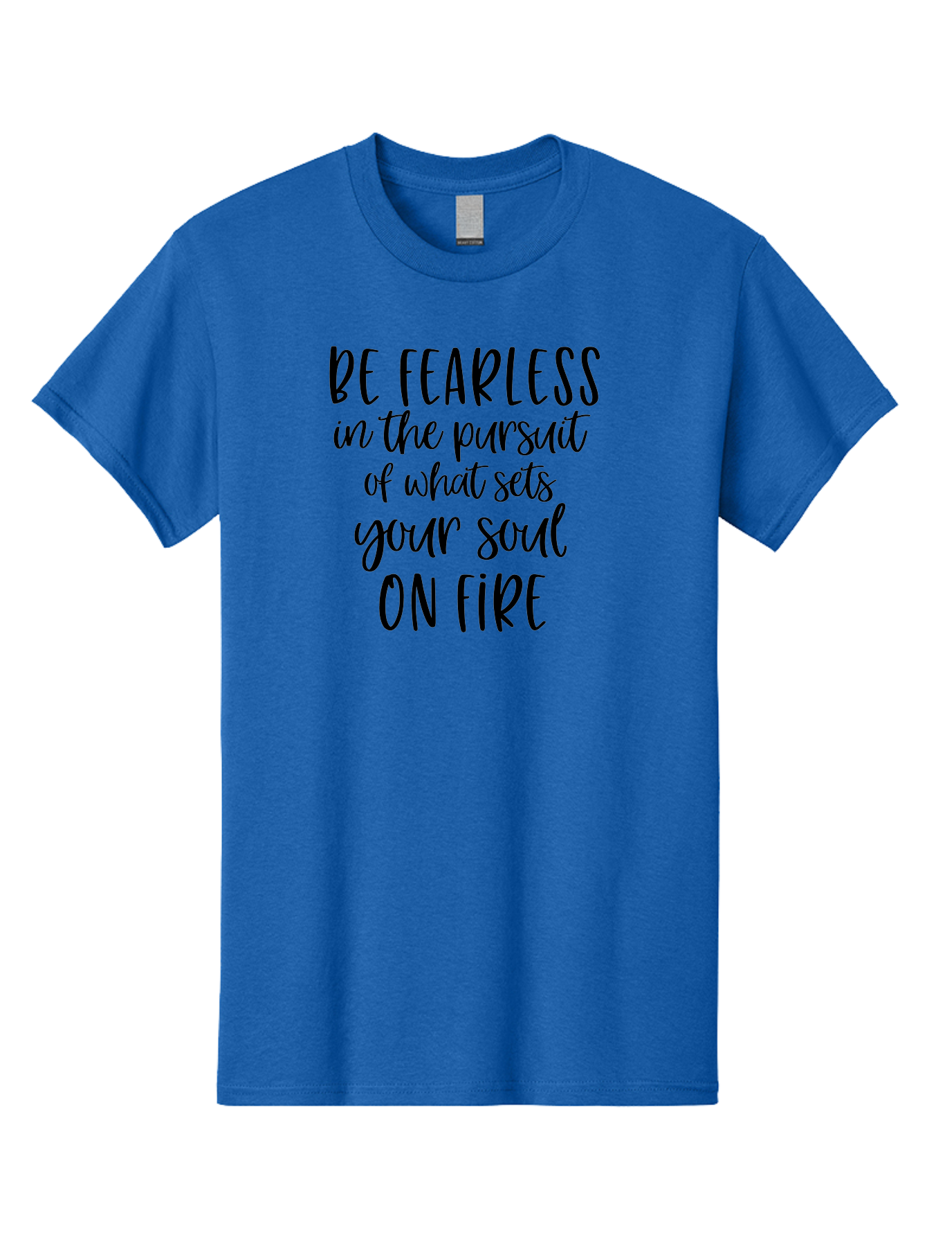 Be-Fearless Men'S Graphic Tee, 100% Cotton, Comfortable Casual Summer Wear, Machine Washable, Motivational Quote, Inspiring Words, Fearless Pursuit, Soulful Journey, Inner Fire, Motivational Poster, Positivity, Encouragement, Success Mindset, Aac495 13