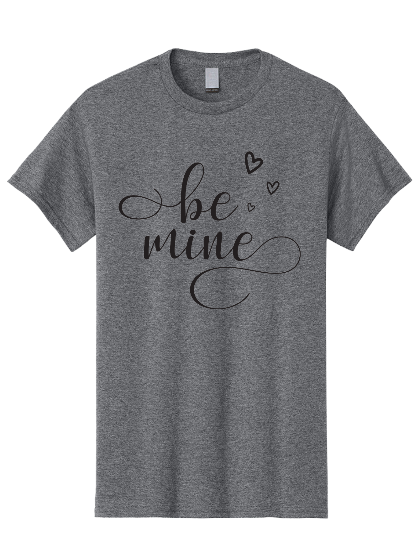Be-Mine Men'S Graphic Tee, 100% Cotton, Comfortable Casual Summer Wear, Machine Washable, Love Message, Valentines Day Card, Romantic Quote, Cursive Text, Heart Symbols, Love Hearts, Sweetheart, Valentines Day Gift Aac497 13