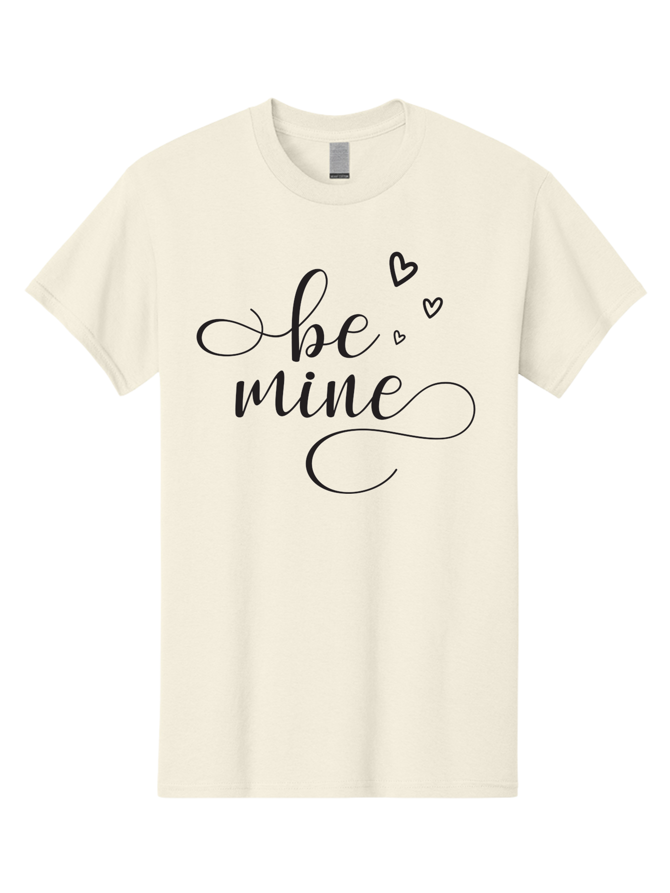 Be-Mine Men'S Graphic Tee, 100% Cotton, Comfortable Casual Summer Wear, Machine Washable, Love Message, Valentines Day Card, Romantic Quote, Cursive Text, Heart Symbols, Love Hearts, Sweetheart, Valentines Day Gift Aac497 5