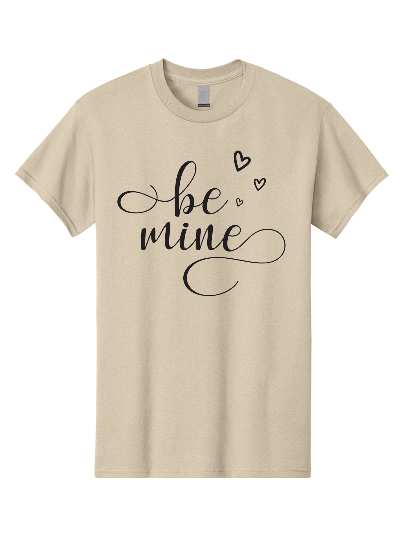 Be-Mine Men'S Graphic Tee, 100% Cotton, Comfortable Casual Summer Wear, Machine Washable, Love Message, Valentines Day Card, Romantic Quote, Cursive Text, Heart Symbols, Love Hearts, Sweetheart, Valentines Day Gift Aac497 1