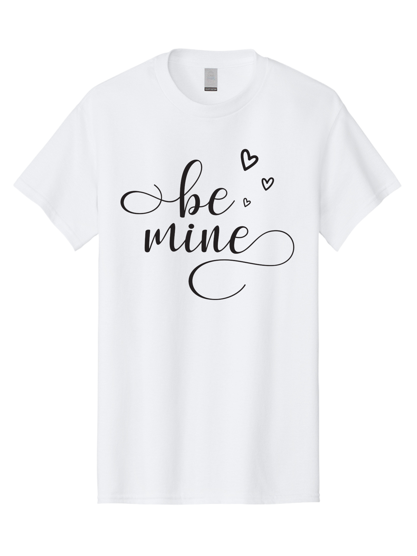 Be-Mine Men'S Graphic Tee, 100% Cotton, Comfortable Casual Summer Wear, Machine Washable, Love Message, Valentines Day Card, Romantic Quote, Cursive Text, Heart Symbols, Love Hearts, Sweetheart, Valentines Day Gift Aac497 21
