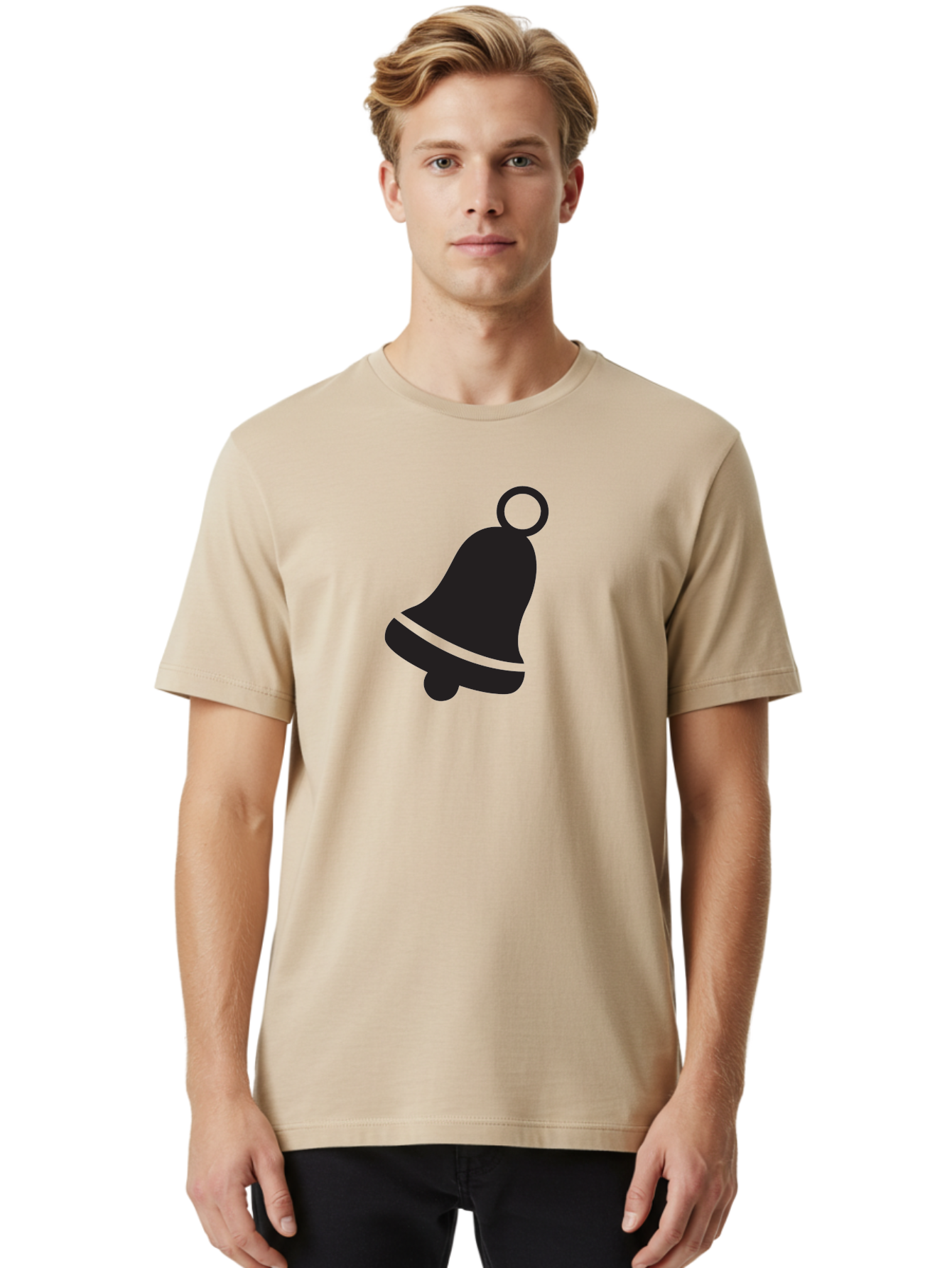 Bell-Icon Men'S Graphic Tee, 100% Cotton, Comfortable Casual Summer Wear, Machine Washable, Notification Symbol, Alert Icon, Reminder Sign, Notification Bell, Message Alert, Bell Notification, Social Media Notification, App Notification Aac509 2
