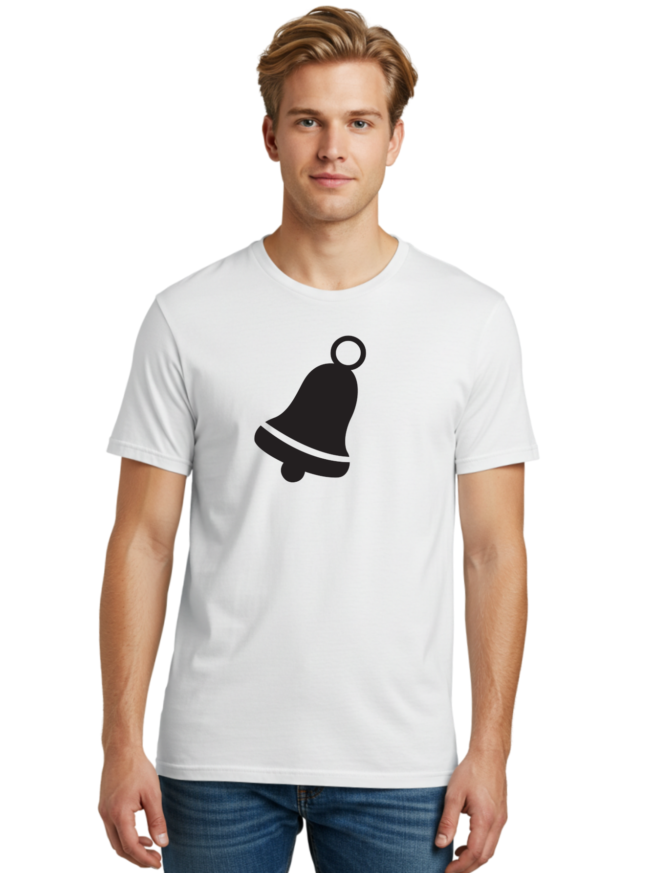 Bell-Icon Men'S Graphic Tee, 100% Cotton, Comfortable Casual Summer Wear, Machine Washable, Notification Symbol, Alert Icon, Reminder Sign, Notification Bell, Message Alert, Bell Notification, Social Media Notification, App Notification Aac509 20