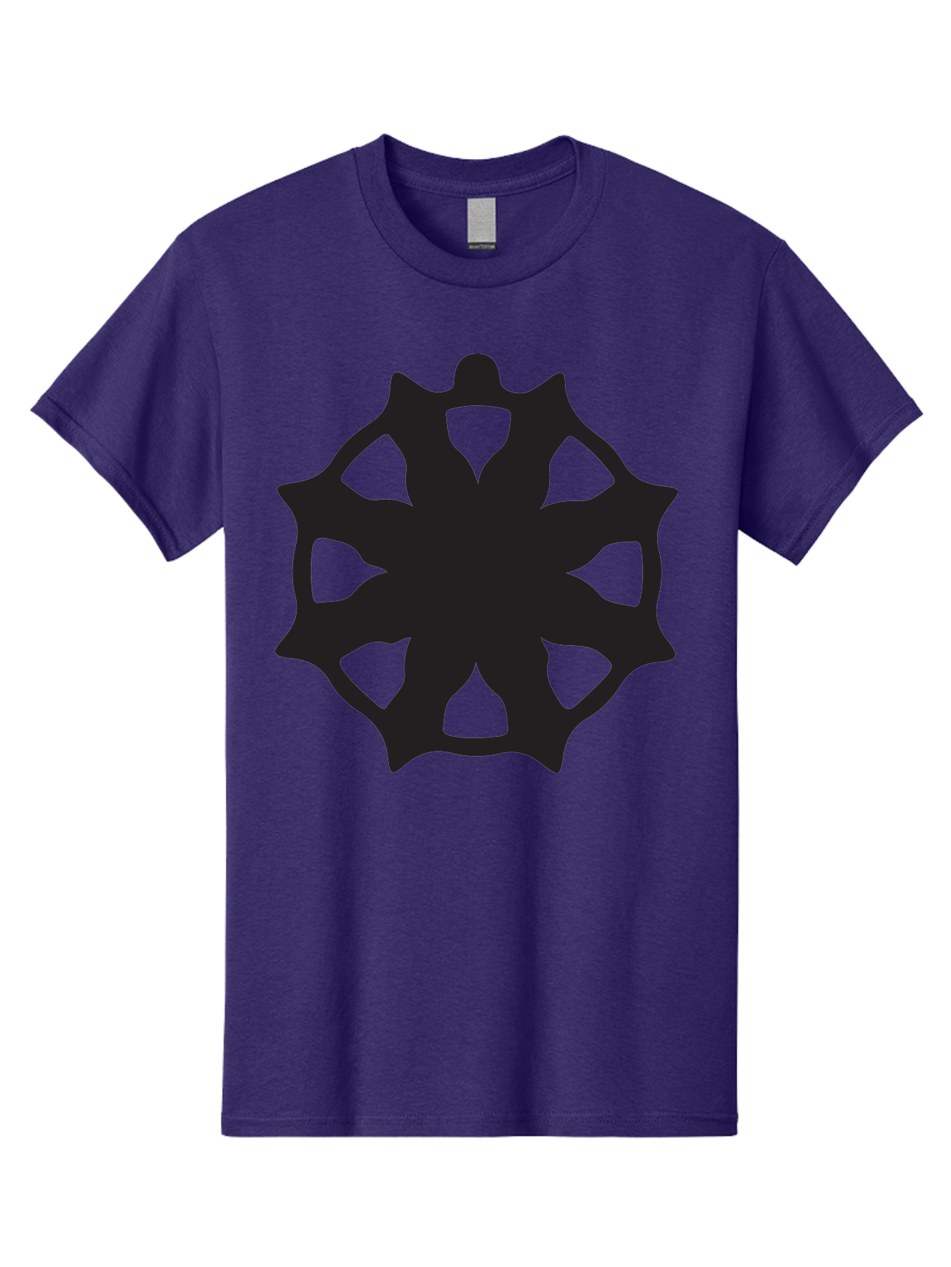 Black-Abstract-Symbol Men'S Graphic Tee, 100% Cotton, Comfortable Casual Summer Wear, Machine Washable, Asterisk Symbol, Star Shape, Geometric Pattern, Abstract Design, Symmetrical Shape, Black Silhouette Aac516 15