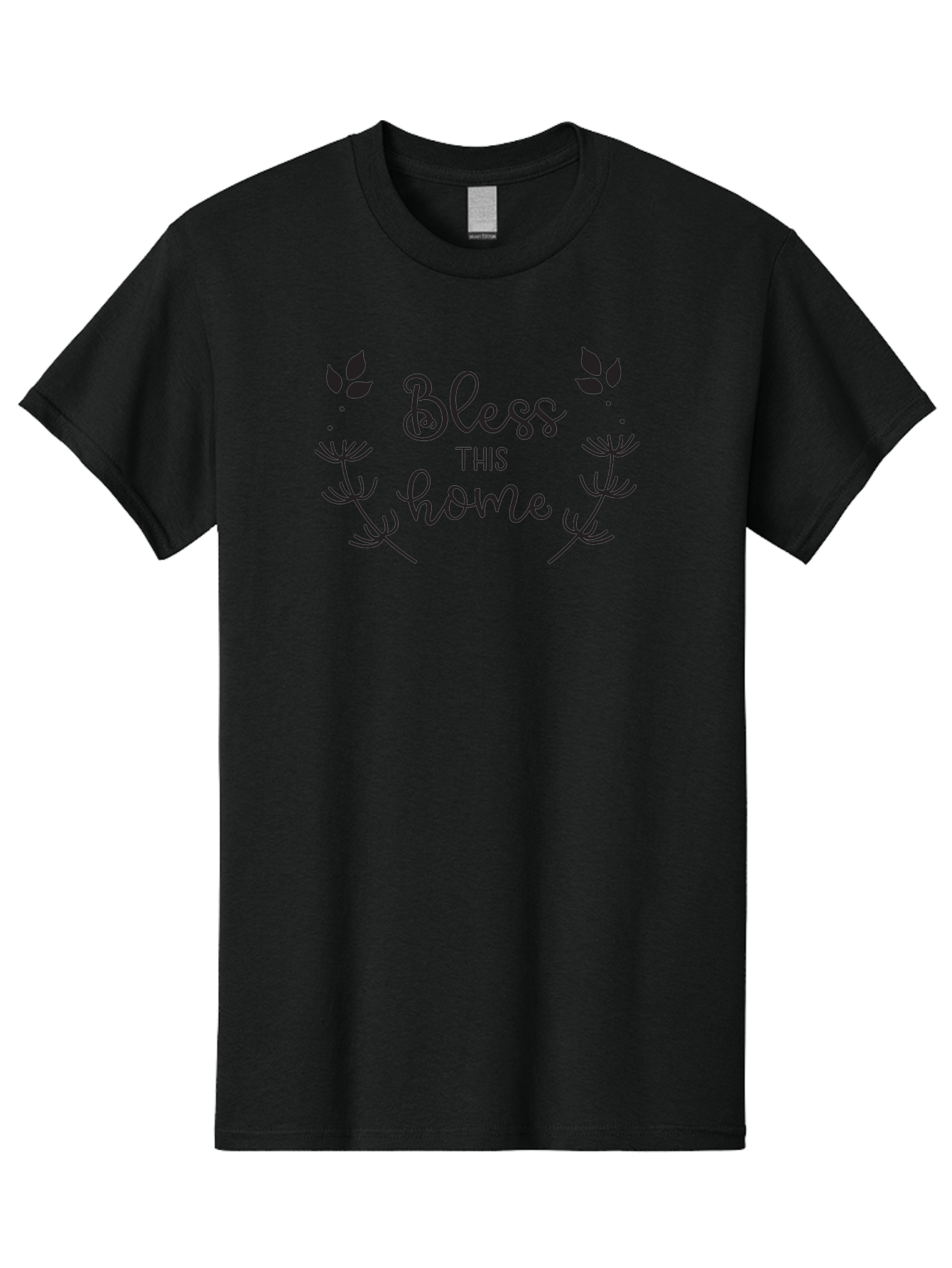 Bless-This-Home Men'S Graphic Tee, 100% Cotton, Comfortable Casual Summer Wear, Machine Washable, Bless This Home, Home Decor, Inspirational Quote, Floral Design, Dandelion Graphics, Home Blessing, Positive Vibes, Wall Art, Motivational Quote, Aac524 7