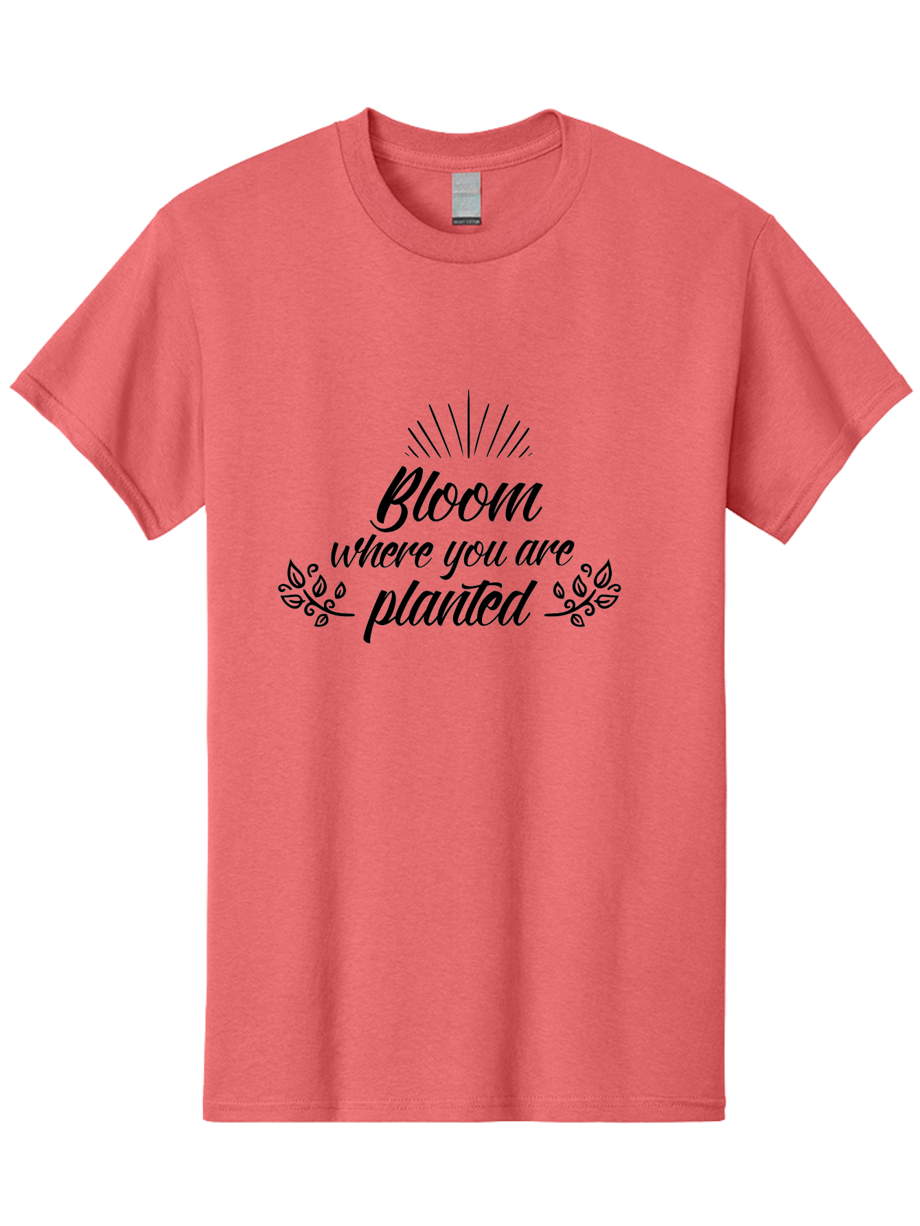 Bloom-Where-You-Are-Planted Men'S Graphic Tee, 100% Cotton, Comfortable Casual Summer Wear, Machine Washable, Inspirational Quote, Motivational Phrase, Blooming Flowers, Growth Mindset, Positive Vibes, Floral Design, Typography Art, Aac532 23