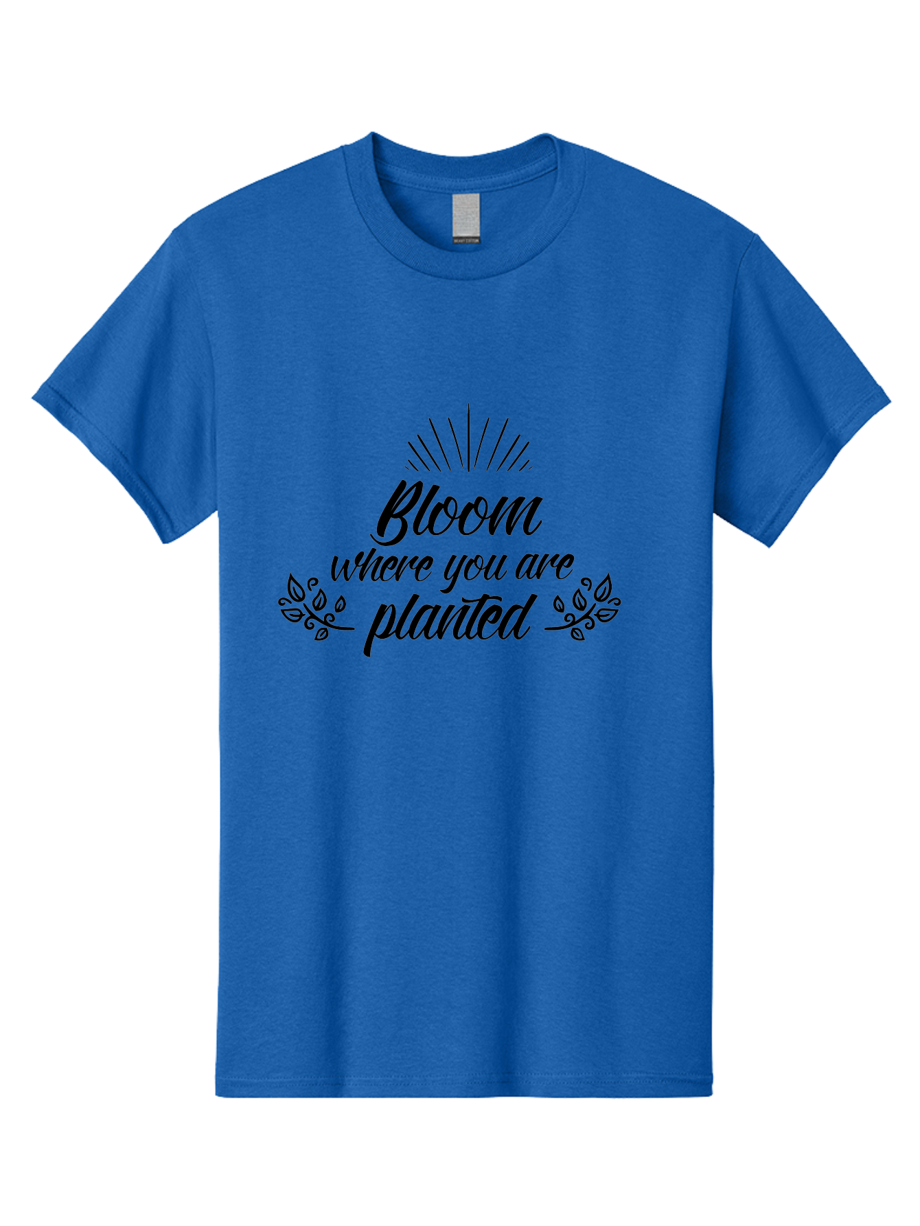 Bloom-Where-You-Are-Planted Men'S Graphic Tee, 100% Cotton, Comfortable Casual Summer Wear, Machine Washable, Inspirational Quote, Motivational Phrase, Blooming Flowers, Growth Mindset, Positive Vibes, Floral Design, Typography Art, Aac532 11