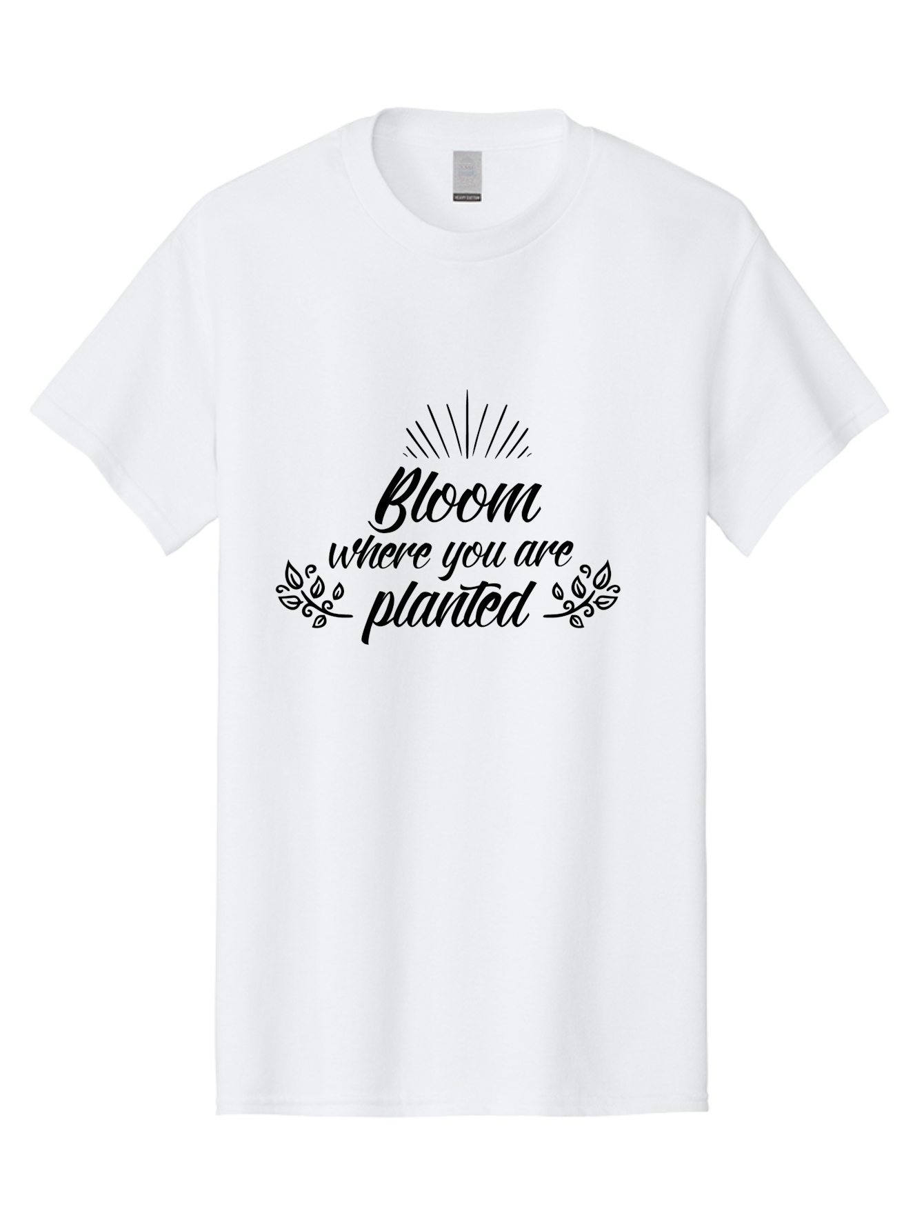 Bloom-Where-You-Are-Planted Men'S Graphic Tee, 100% Cotton, Comfortable Casual Summer Wear, Machine Washable, Inspirational Quote, Motivational Phrase, Blooming Flowers, Growth Mindset, Positive Vibes, Floral Design, Typography Art, Aac532 13