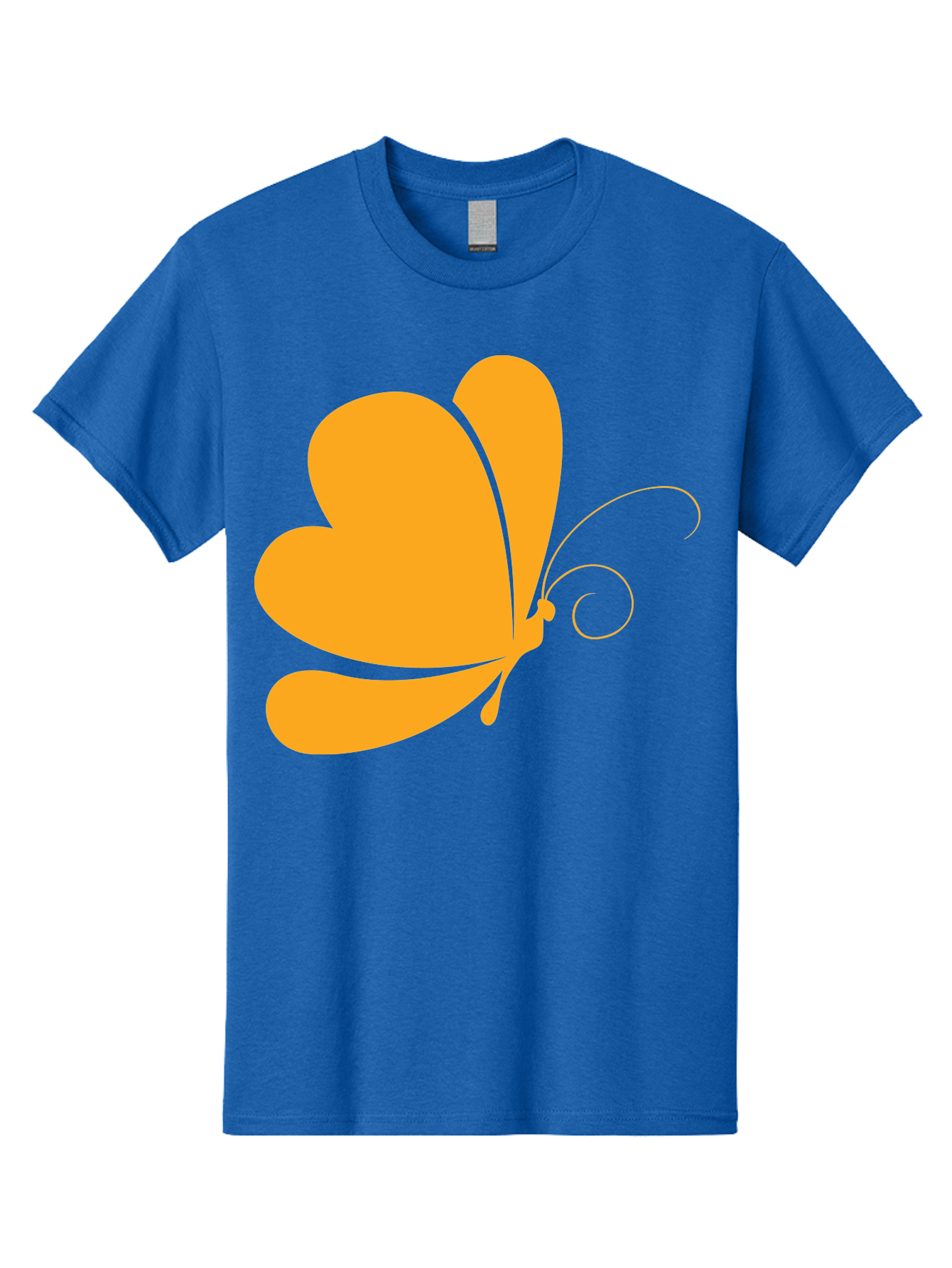 Butterfly Men'S Graphic Tee, 100% Cotton, Comfortable Casual Summer Wear, Machine Washable, Orange Butterfly, Minimalist Design, Stylized Insect, Delicate Features, Orange Silhouette, Butterfly Wings, Simple Shapes, Graphic Illustration, Aac554 19