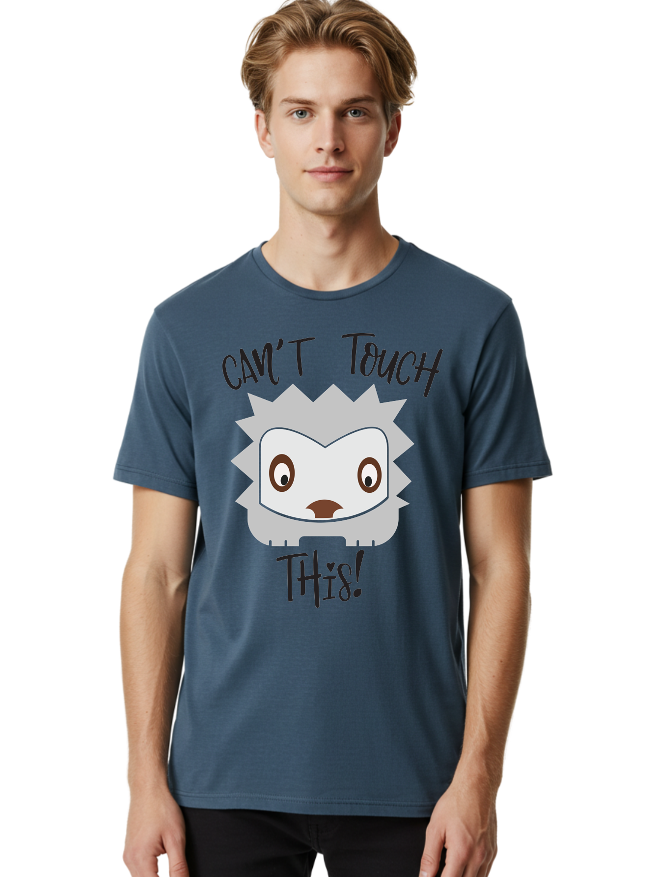 Can-T-Touch-This-Hedgehog Men'S Graphic Tee, 100% Cotton, Comfortable Casual Summer Wear, Machine Washable, Funny Hedgehog, Cartoon Character, Cute Animal, Humorous Illustration, Playful Design, Prickly Creature, Can'T Touch This Aac564 4