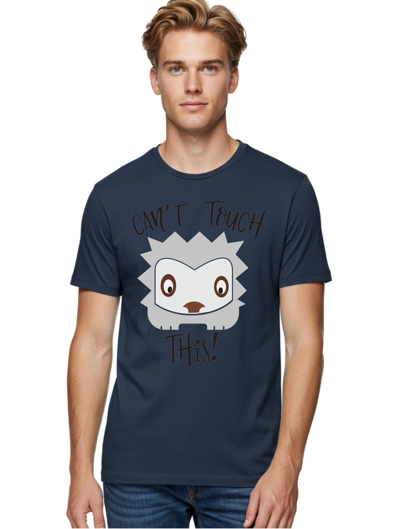 Can-T-Touch-This-Hedgehog Men'S Graphic Tee, 100% Cotton, Comfortable Casual Summer Wear, Machine Washable, Funny Hedgehog, Cartoon Character, Cute Animal, Humorous Illustration, Playful Design, Prickly Creature, Can'T Touch This Aac564 18