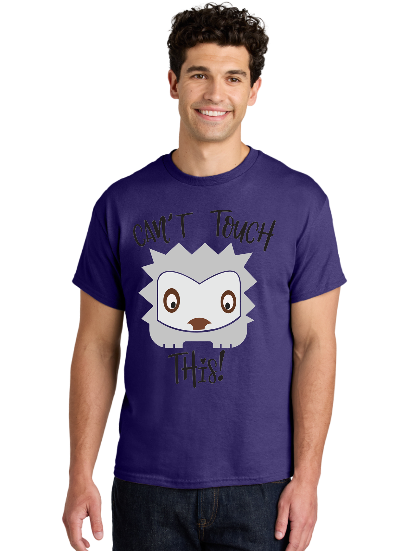 Can-T-Touch-This-Hedgehog Men'S Graphic Tee, 100% Cotton, Comfortable Casual Summer Wear, Machine Washable, Funny Hedgehog, Cartoon Character, Cute Animal, Humorous Illustration, Playful Design, Prickly Creature, Can'T Touch This Aac564 22