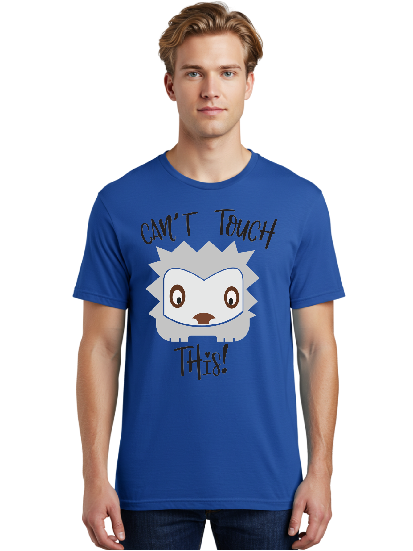 Can-T-Touch-This-Hedgehog Men'S Graphic Tee, 100% Cotton, Comfortable Casual Summer Wear, Machine Washable, Funny Hedgehog, Cartoon Character, Cute Animal, Humorous Illustration, Playful Design, Prickly Creature, Can'T Touch This Aac564 14