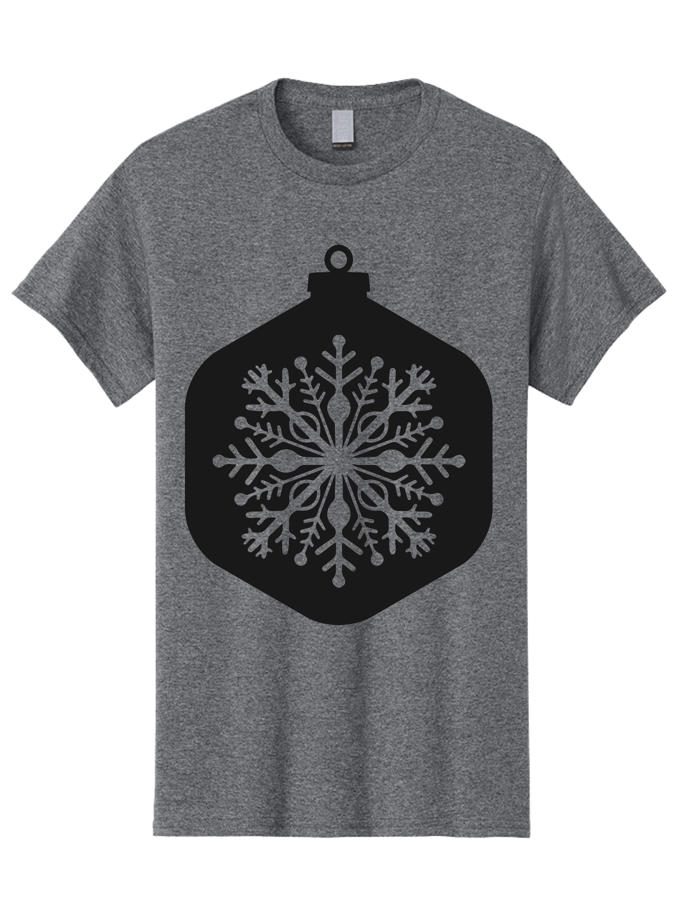 Christmas-Ornament-Snowflake Men'S Graphic Tee, 100% Cotton, Comfortable Casual Summer Wear, Machine Washable, Christmas Ornament, Snowflake Design, Festive Decor, Holiday Symbol, Winter Wonderland, Seasonal Charm, Elegant Pattern, Aac583 5