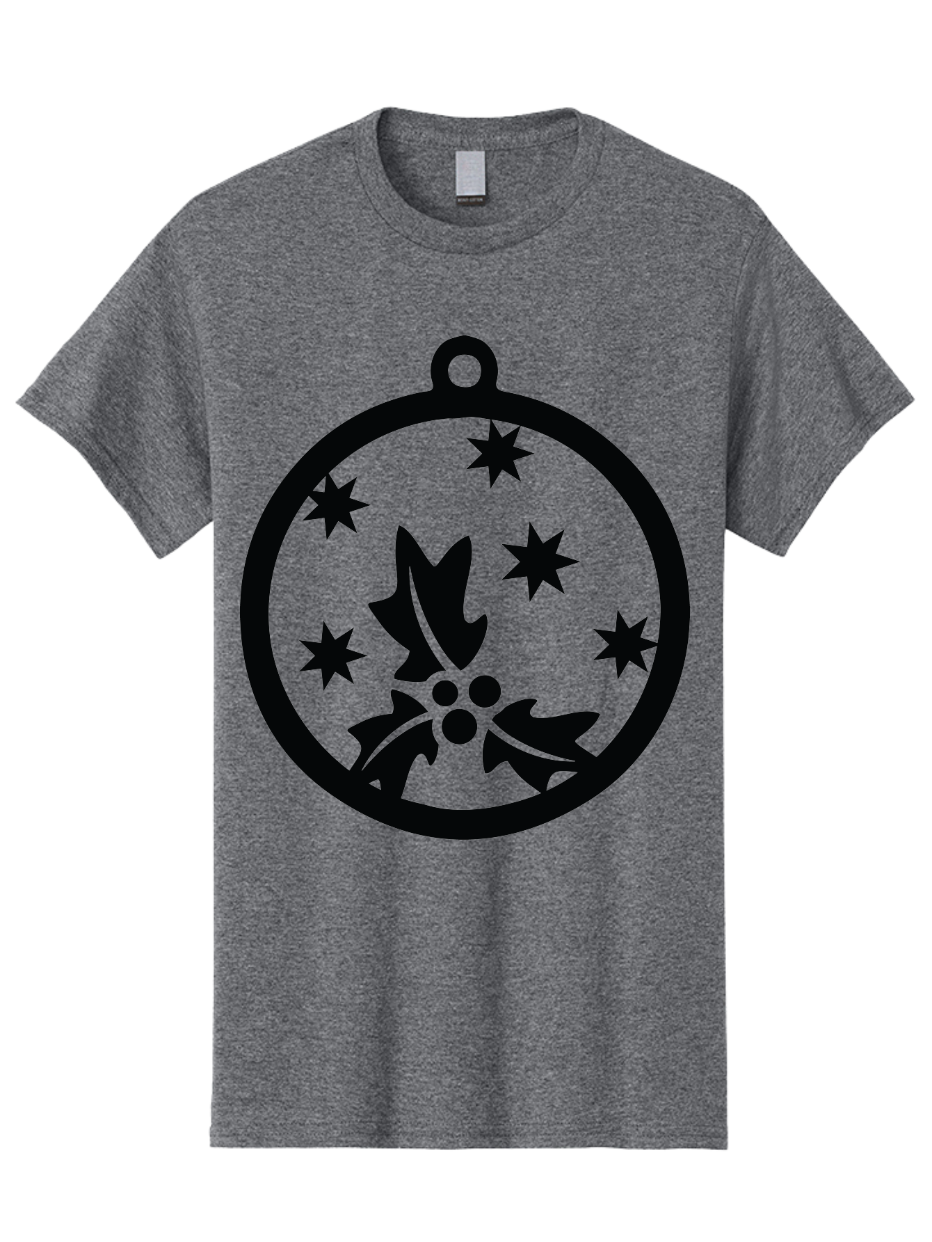 Christmas-Ornament Men'S Graphic Tee, 100% Cotton, Comfortable Casual Summer Wear, Machine Washable, Christmas Bauble, Holly Decoration, Festive Stars, Holiday Ornament, Seasonal Design, Winter Decor, Christmas Symbol Aac584 29