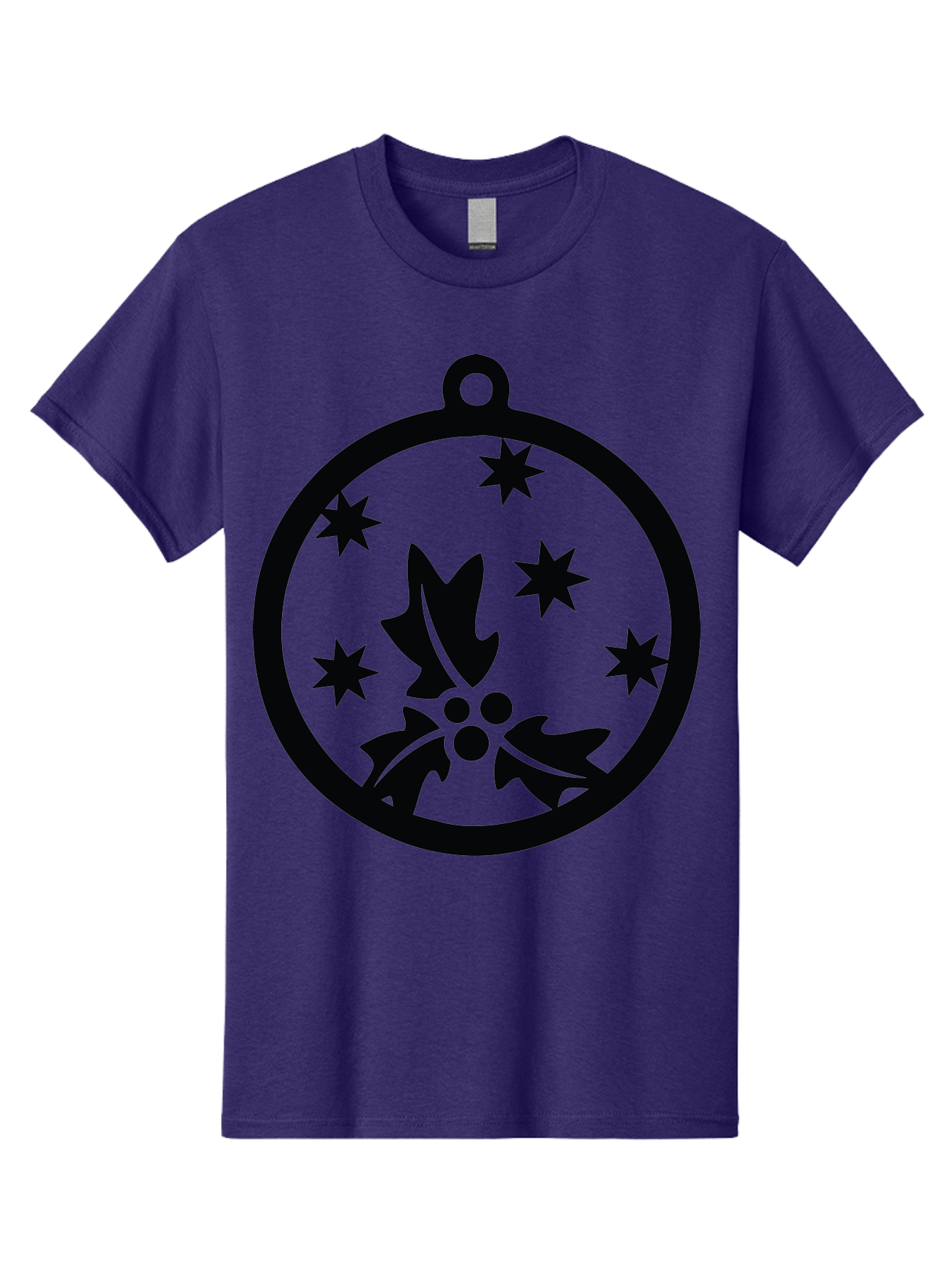 Christmas-Ornament Men'S Graphic Tee, 100% Cotton, Comfortable Casual Summer Wear, Machine Washable, Christmas Bauble, Holly Decoration, Festive Stars, Holiday Ornament, Seasonal Design, Winter Decor, Christmas Symbol Aac584 9