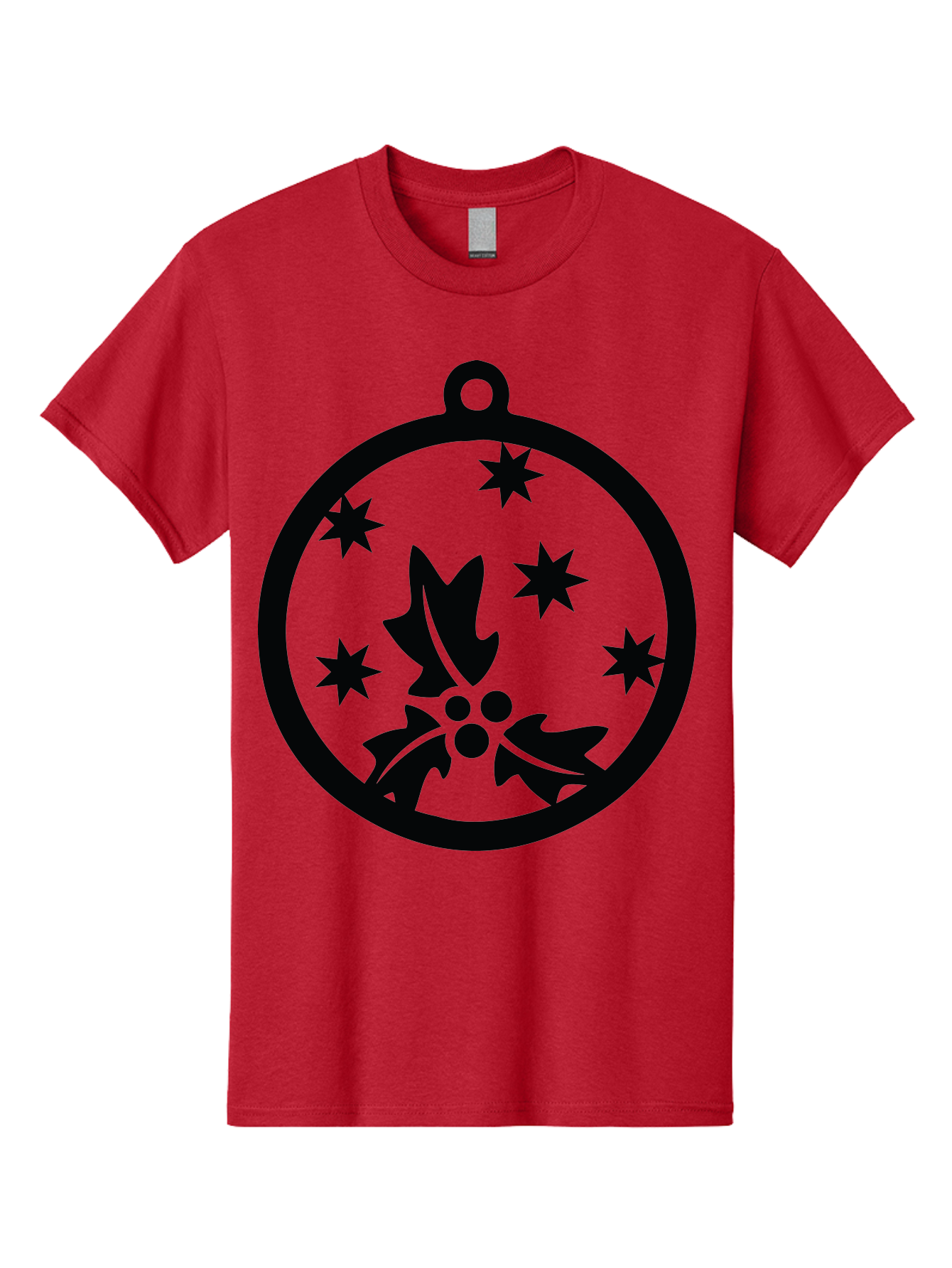 Christmas-Ornament Men'S Graphic Tee, 100% Cotton, Comfortable Casual Summer Wear, Machine Washable, Christmas Bauble, Holly Decoration, Festive Stars, Holiday Ornament, Seasonal Design, Winter Decor, Christmas Symbol Aac584 19