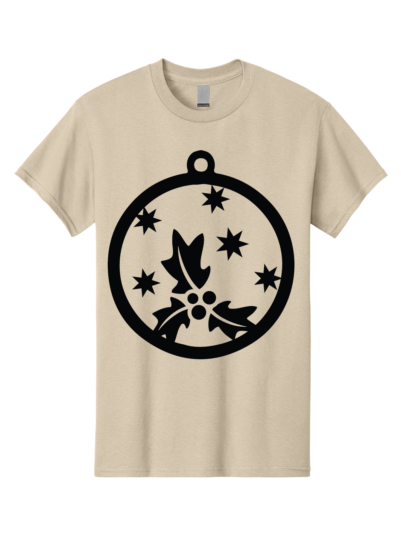 Christmas-Ornament Men'S Graphic Tee, 100% Cotton, Comfortable Casual Summer Wear, Machine Washable, Christmas Bauble, Holly Decoration, Festive Stars, Holiday Ornament, Seasonal Design, Winter Decor, Christmas Symbol Aac584 1
