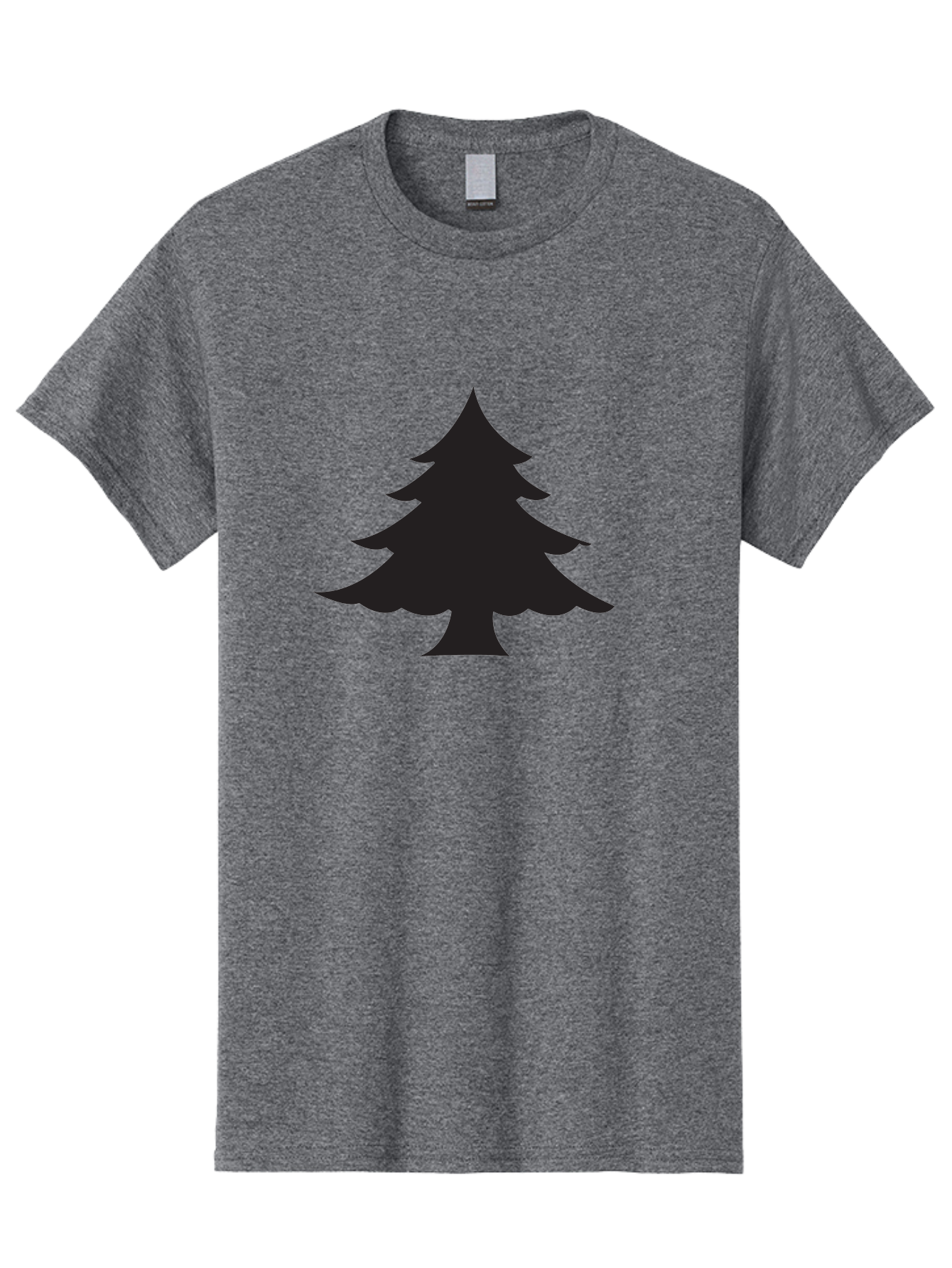 Christmas-Tree-2 Men'S Graphic Tee, 100% Cotton, Comfortable Casual Summer Wear, Machine Washable, Evergreen Tree, Pine Tree Silhouette, Simple Graphics, Minimalist Design, Nature Icon, Outdoor Symbol, Forest Representation, Tree Illustration Aac589 5