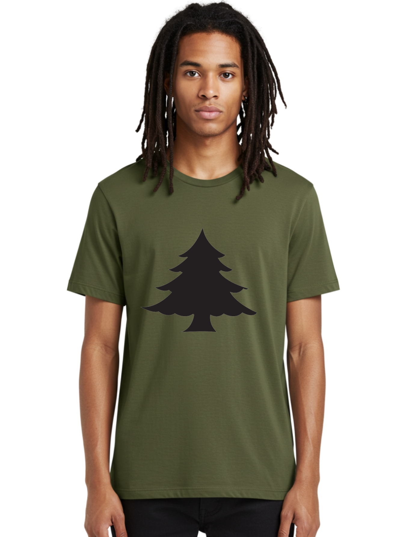 Christmas-Tree-2 Men'S Graphic Tee, 100% Cotton, Comfortable Casual Summer Wear, Machine Washable, Evergreen Tree, Pine Tree Silhouette, Simple Graphics, Minimalist Design, Nature Icon, Outdoor Symbol, Forest Representation, Tree Illustration Aac589 12