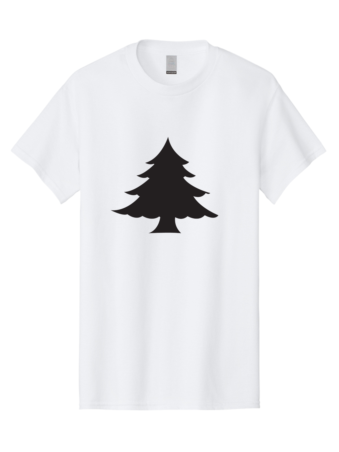 Christmas-Tree-2 Men'S Graphic Tee, 100% Cotton, Comfortable Casual Summer Wear, Machine Washable, Evergreen Tree, Pine Tree Silhouette, Simple Graphics, Minimalist Design, Nature Icon, Outdoor Symbol, Forest Representation, Tree Illustration Aac589 19