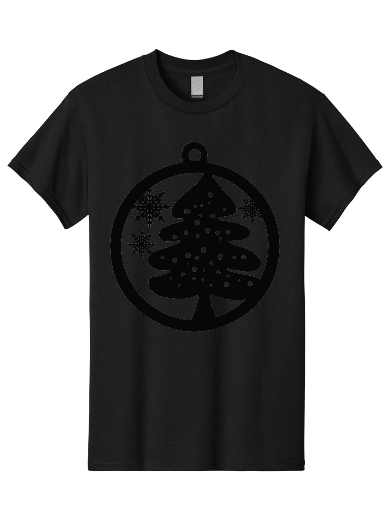 Christmas-Tree-Ornament Men'S Graphic Tee, 100% Cotton, Comfortable Casual Summer Wear, Machine Washable, Christmas Tree Silhouette, Snowflakes, Holiday Decoration, Festive Design, Winter Wonderland, Christmas Ornament, Bauble, Tree Bauble, Aac592 7