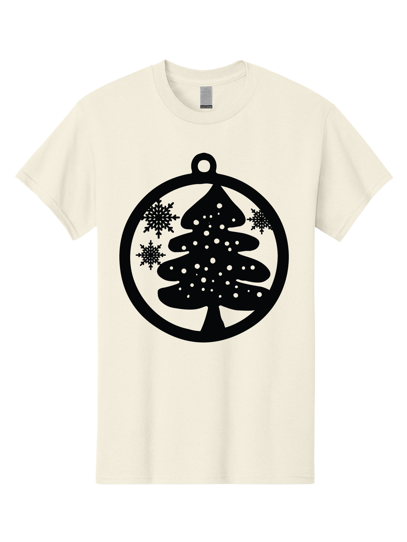 Christmas-Tree-Ornament Men'S Graphic Tee, 100% Cotton, Comfortable Casual Summer Wear, Machine Washable, Christmas Tree Silhouette, Snowflakes, Holiday Decoration, Festive Design, Winter Wonderland, Christmas Ornament, Bauble, Tree Bauble, Aac592 27