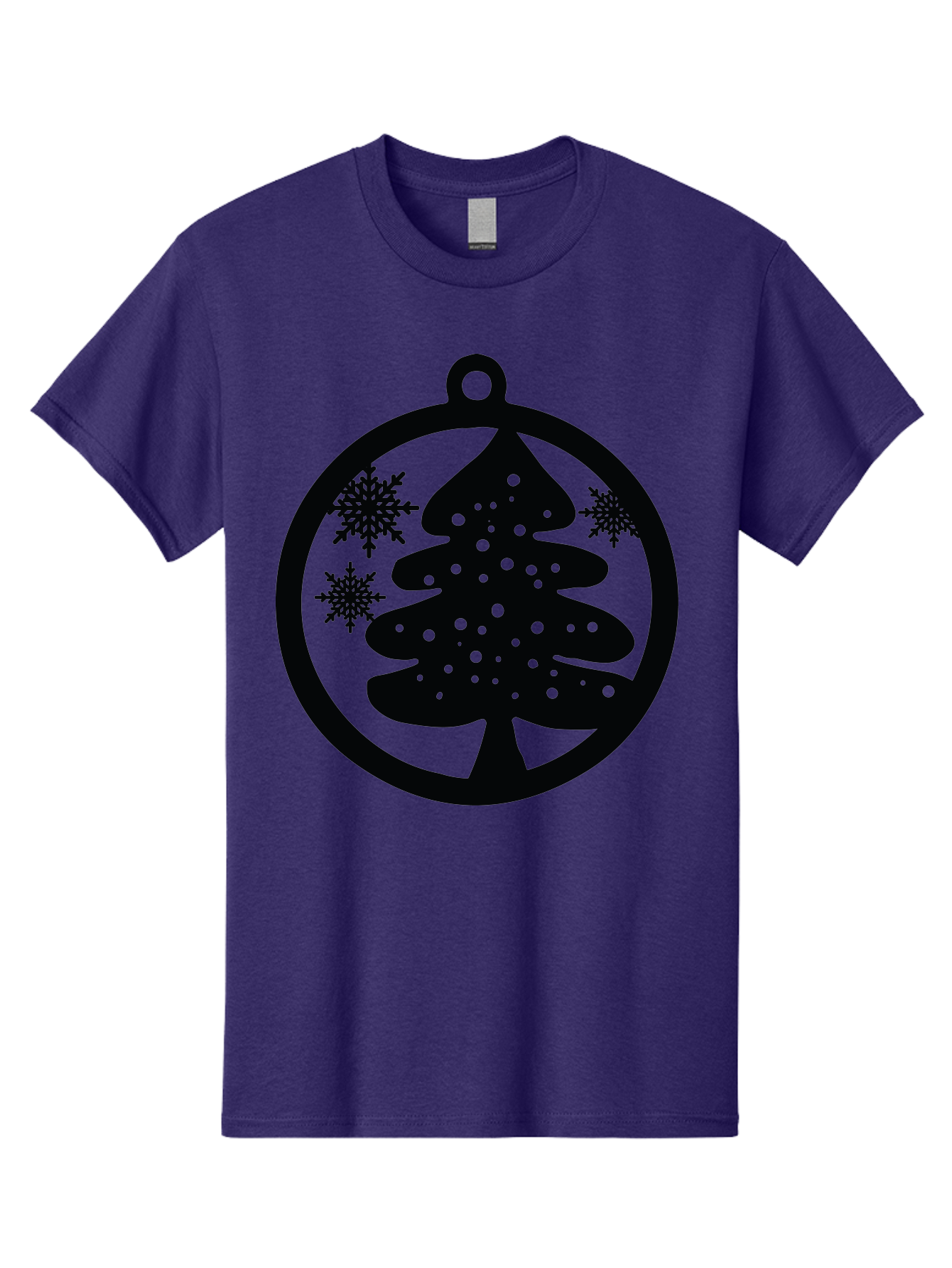 Christmas-Tree-Ornament Men'S Graphic Tee, 100% Cotton, Comfortable Casual Summer Wear, Machine Washable, Christmas Tree Silhouette, Snowflakes, Holiday Decoration, Festive Design, Winter Wonderland, Christmas Ornament, Bauble, Tree Bauble, Aac592 19