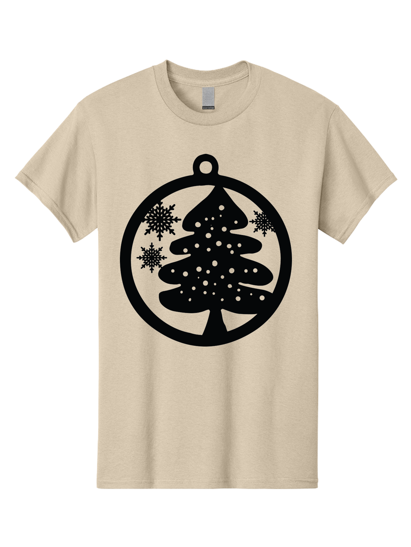 Christmas-Tree-Ornament Men'S Graphic Tee, 100% Cotton, Comfortable Casual Summer Wear, Machine Washable, Christmas Tree Silhouette, Snowflakes, Holiday Decoration, Festive Design, Winter Wonderland, Christmas Ornament, Bauble, Tree Bauble, Aac592 17