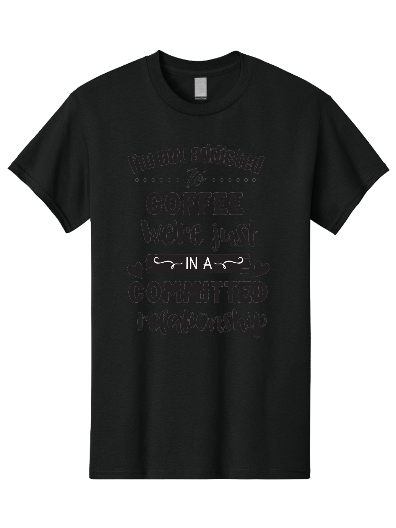 Coffee-Commitment Men'S Graphic Tee, 100% Cotton, Comfortable Casual Summer Wear, Machine Washable, Love For Coffee, Coffee Addiction, Committed Relationship, Coffee Humor, Funny Quote, Coffee Lover, Coffee Quote, Coffee Obsession, Aac599 27