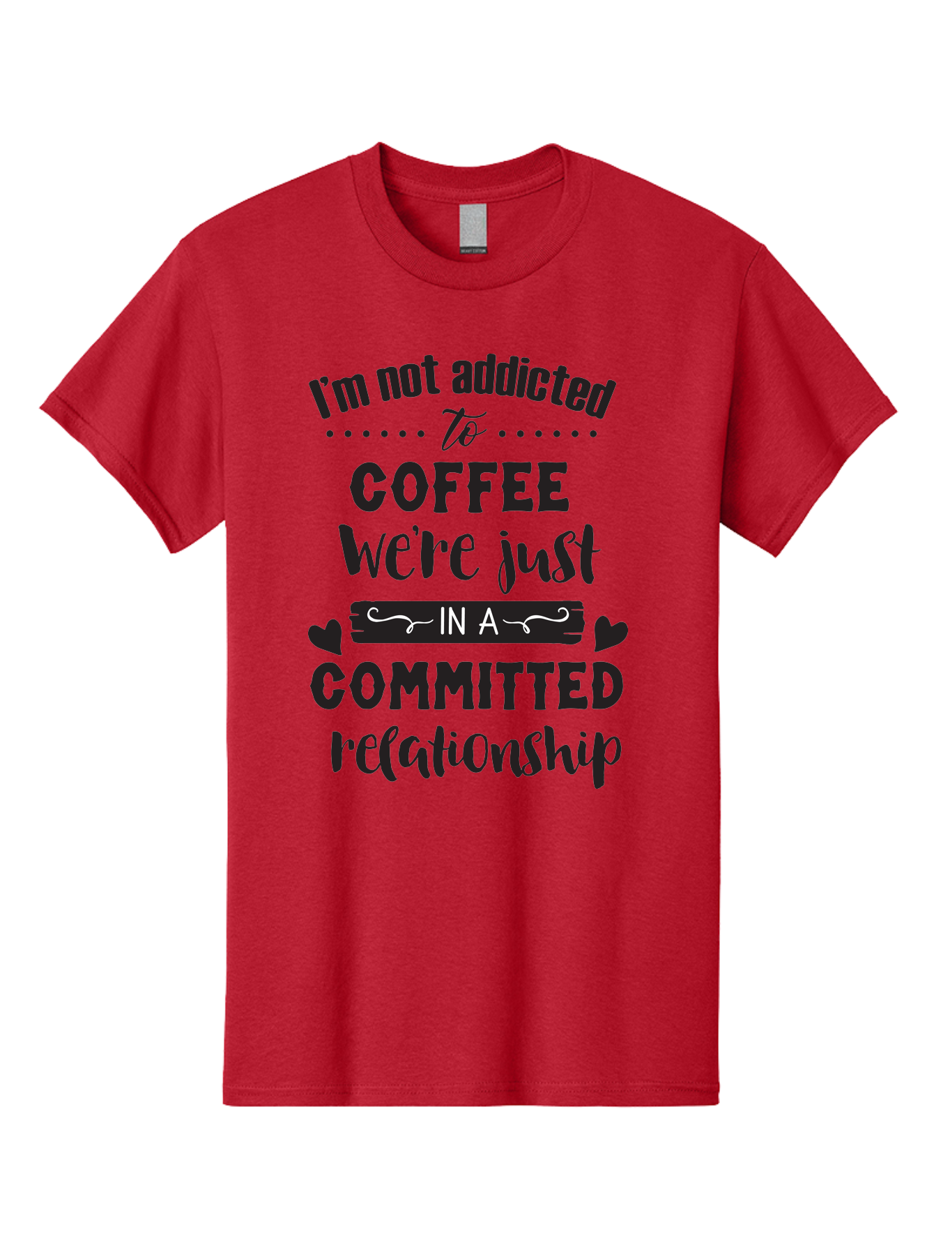 Coffee-Commitment Men'S Graphic Tee, 100% Cotton, Comfortable Casual Summer Wear, Machine Washable, Love For Coffee, Coffee Addiction, Committed Relationship, Coffee Humor, Funny Quote, Coffee Lover, Coffee Quote, Coffee Obsession, Aac599 15