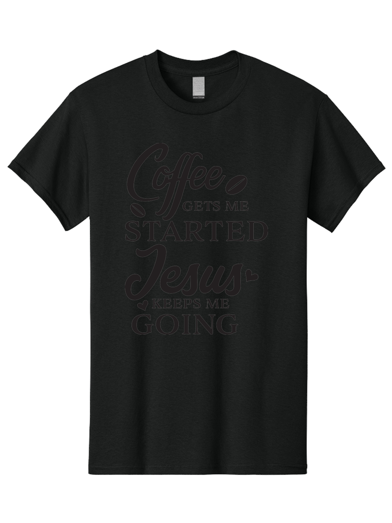 Coffee-Gets-Me-Started-Jesus-Keeps-Me-Going Men'S Graphic Tee, 100% Cotton, Comfortable Casual Summer Wear, Machine Washable, Coffee Quote, Inspirational Quote, Faith And Coffee, Motivational Saying, Christian Quote, Coffee Lover, Jesus Quote, Aac600 27