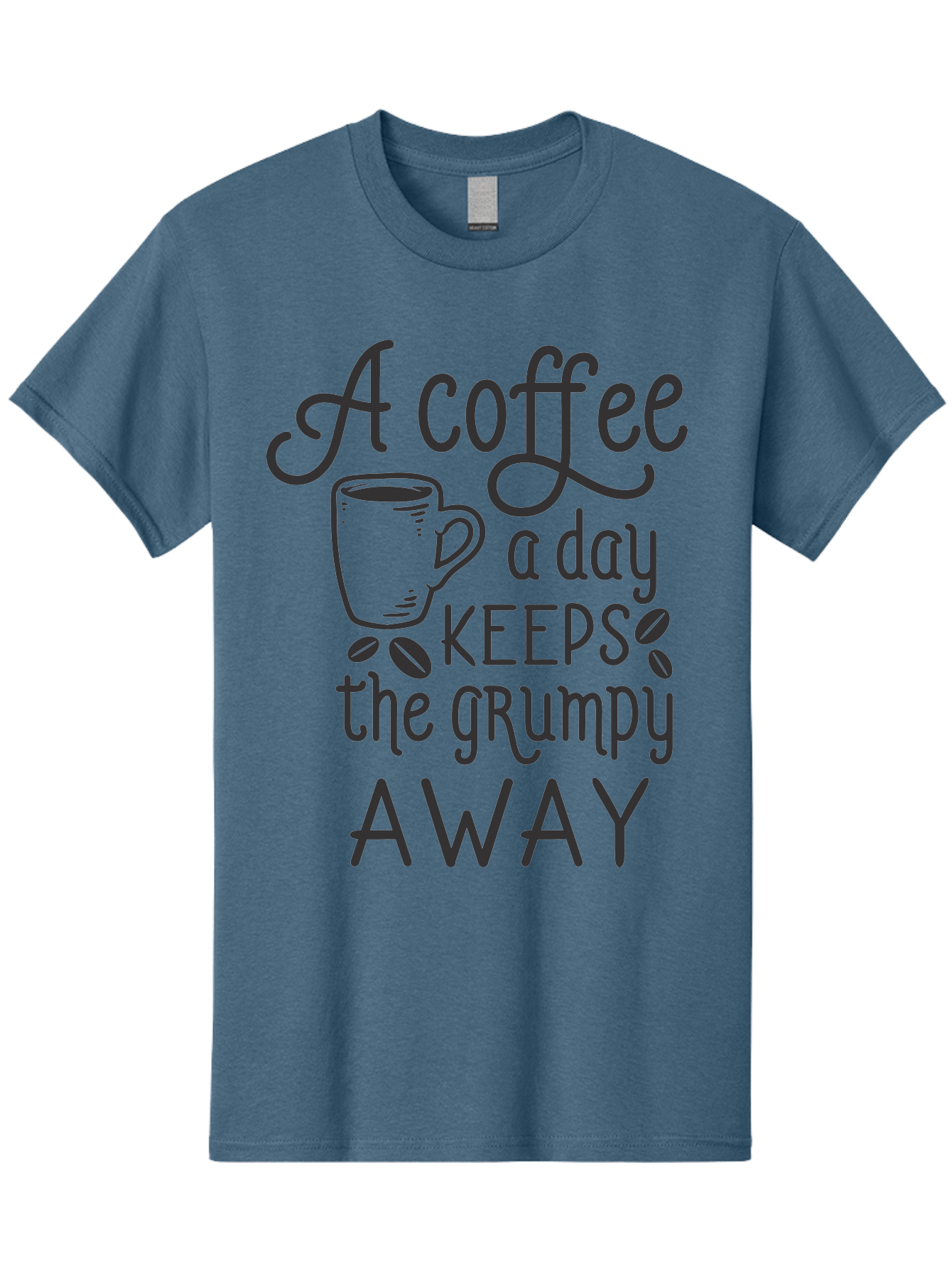 Coffee-Keeps-Grumpy-Away Men'S Graphic Tee, 100% Cotton, Comfortable Casual Summer Wear, Machine Washable, Coffee Quote, Coffee Lover, Coffee Humor, Daily Coffee, Grumpy Relief, Coffee Benefits, Morning Motivation Aac603 1