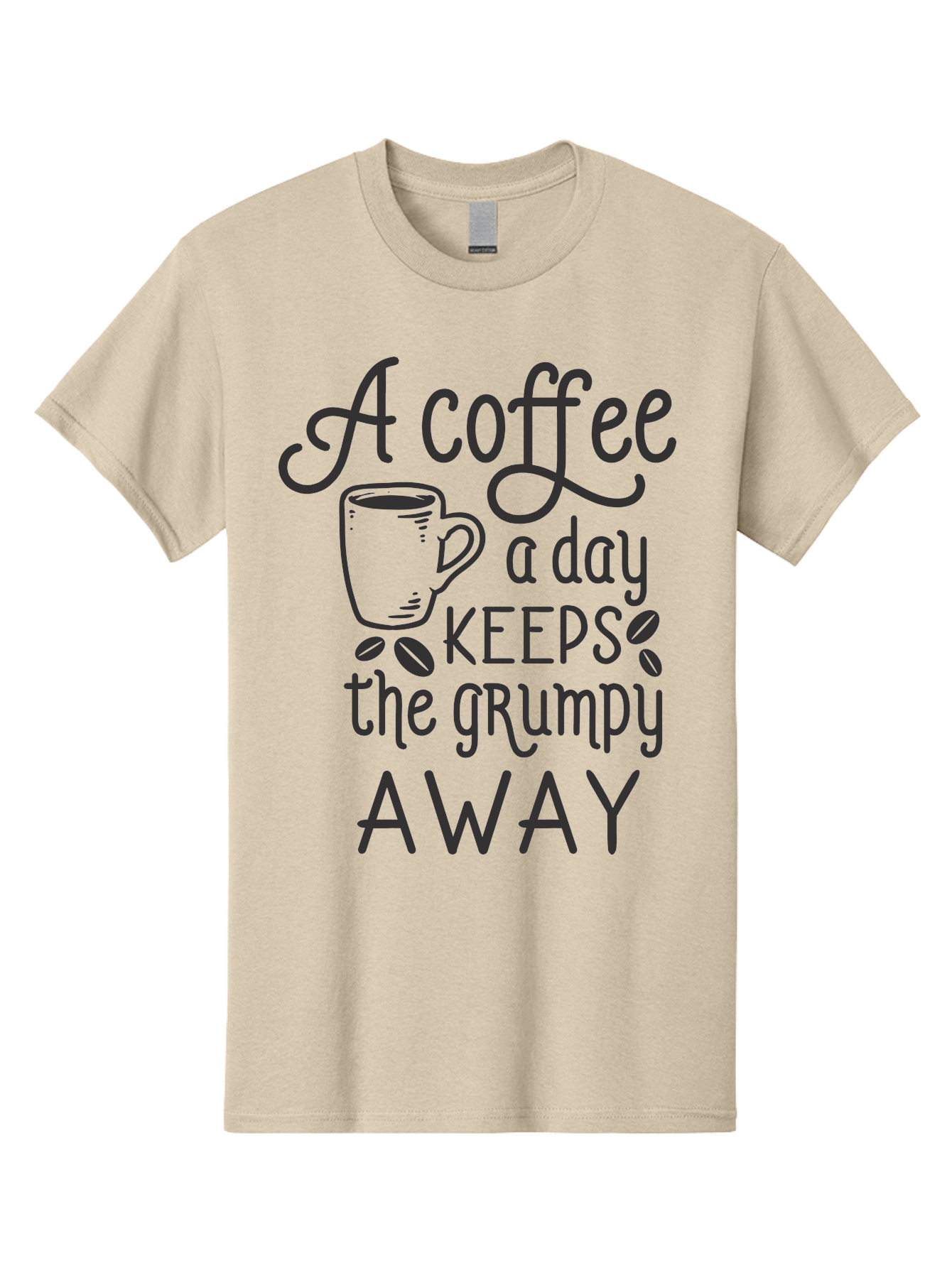 Coffee-Keeps-Grumpy-Away Men'S Graphic Tee, 100% Cotton, Comfortable Casual Summer Wear, Machine Washable, Coffee Quote, Coffee Lover, Coffee Humor, Daily Coffee, Grumpy Relief, Coffee Benefits, Morning Motivation Aac603 29