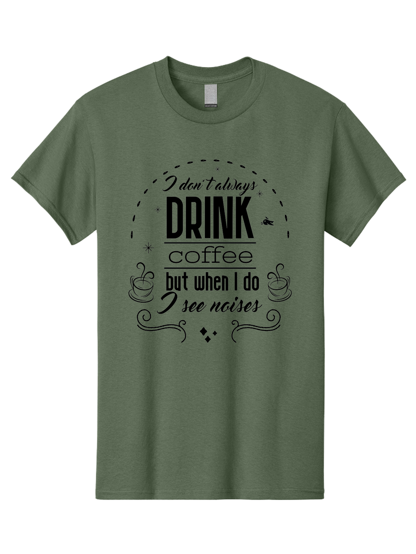 Coffee-Quote Men'S Graphic Tee, 100% Cotton, Comfortable Casual Summer Wear, Machine Washable, Funny Coffee Quote, Coffee Humor, Drink Coffee, Coffee Lover, Coffee Addict, Coffee Quotes, Humorous Sayings, Witty Phrases Aac604 1