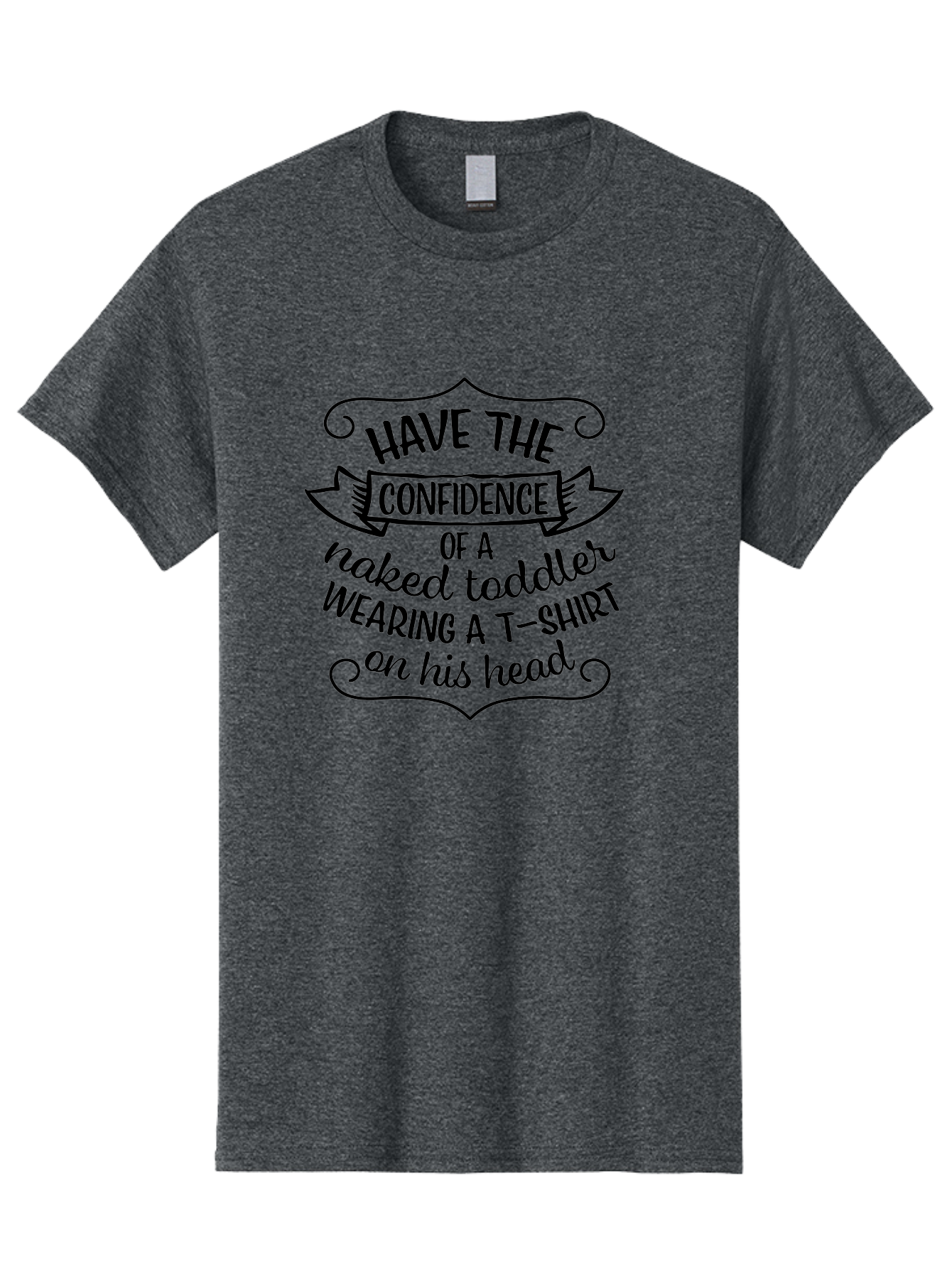 Confidence-Of-A-Naked-Toddler Men'S Graphic Tee, 100% Cotton, Comfortable Casual Summer Wear, Machine Washable, Funny Quote, Confidence Booster, Humorous Saying, Inspirational Phrase, Motivational Words, Quirky Design, Playful Typography, Aac607 29
