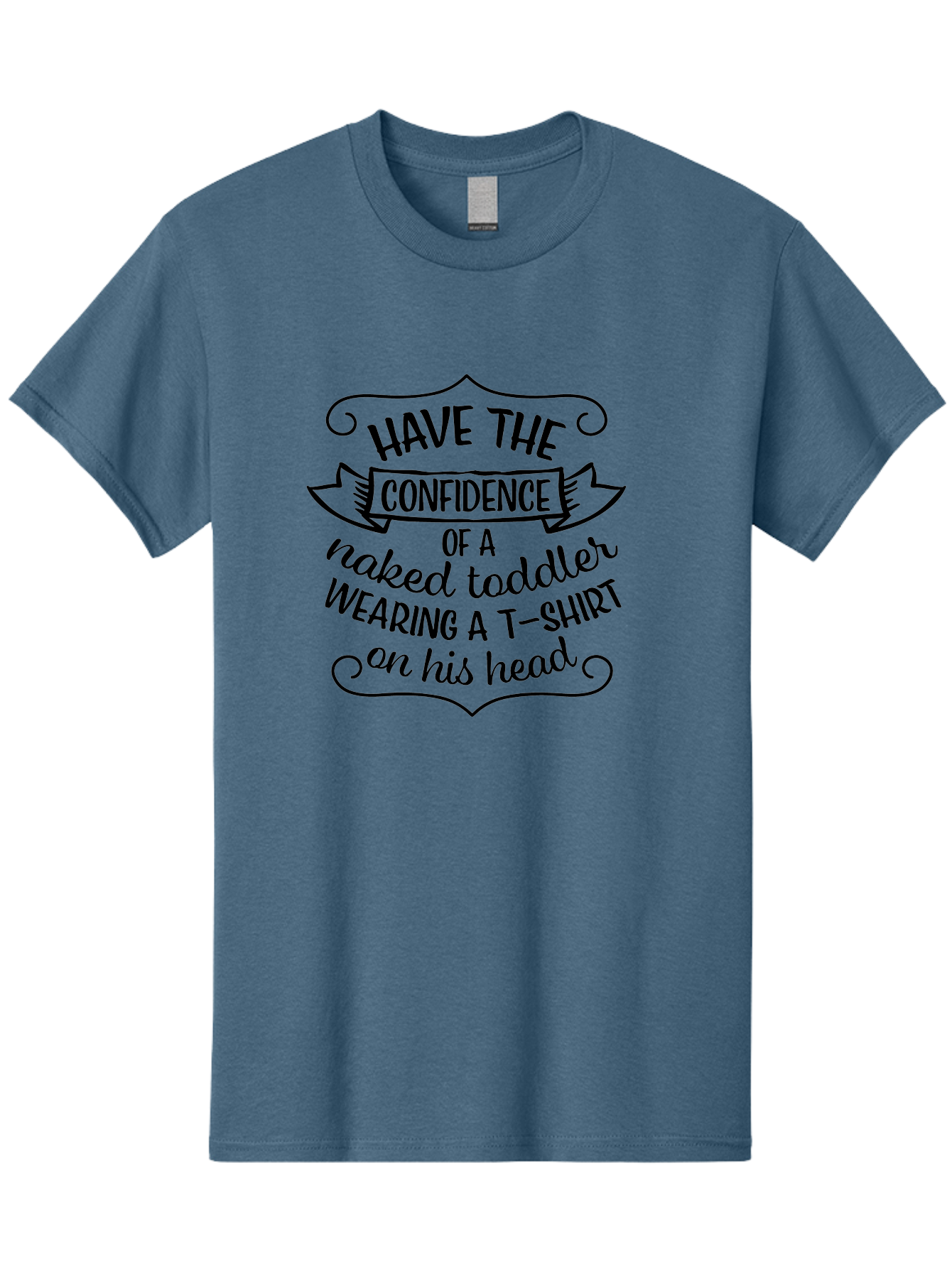Confidence-Of-A-Naked-Toddler Men'S Graphic Tee, 100% Cotton, Comfortable Casual Summer Wear, Machine Washable, Funny Quote, Confidence Booster, Humorous Saying, Inspirational Phrase, Motivational Words, Quirky Design, Playful Typography, Aac607 19