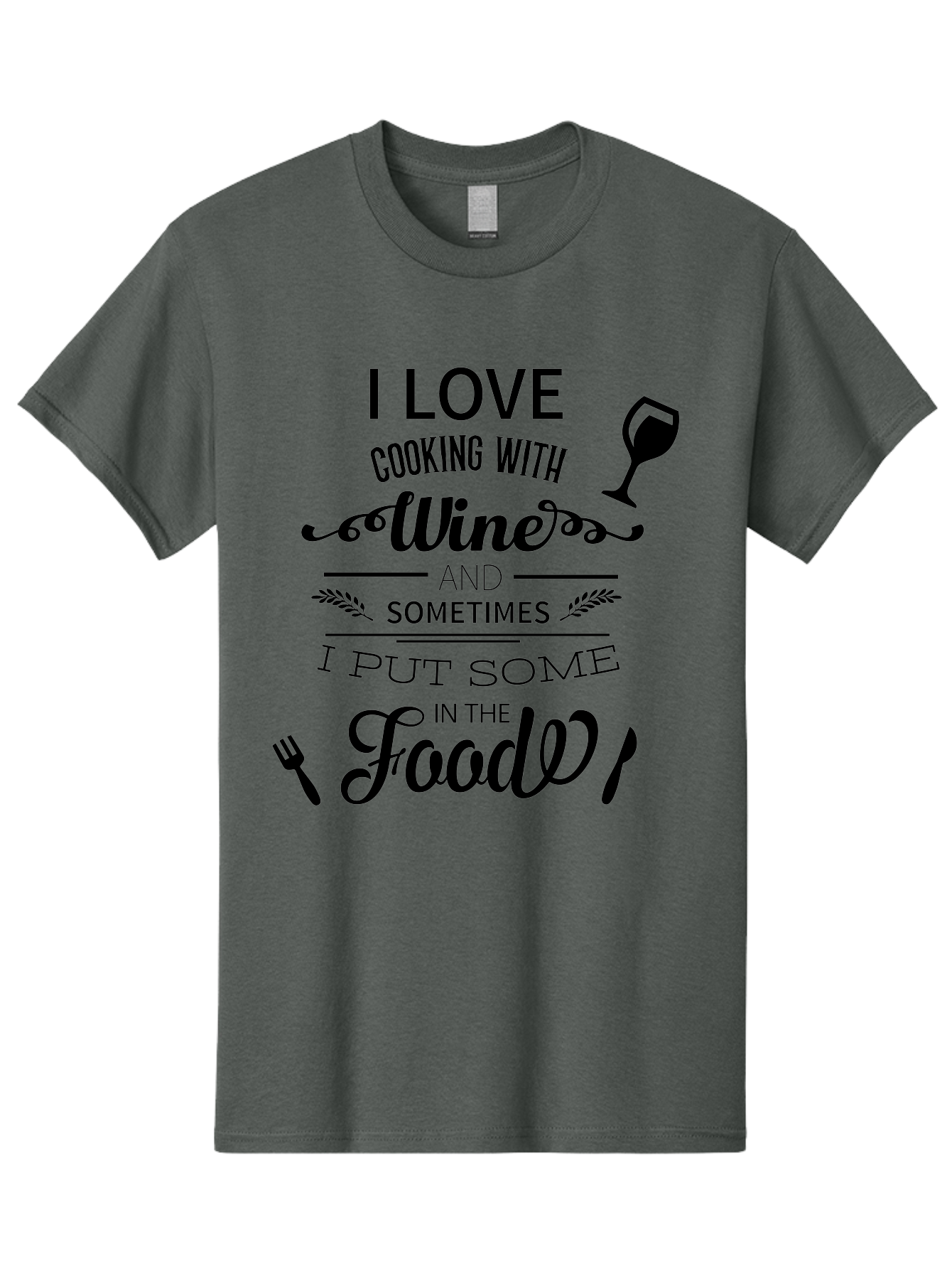 Cooking-With-Wine Men'S Graphic Tee, 100% Cotton, Comfortable Casual Summer Wear, Machine Washable, Cooking With Wine, Wine Quote, Funny Kitchen Humor, Wine Lover Gift, Culinary Arts, Kitchen Decor Inspiration, Chef'S Wit Aac608 29