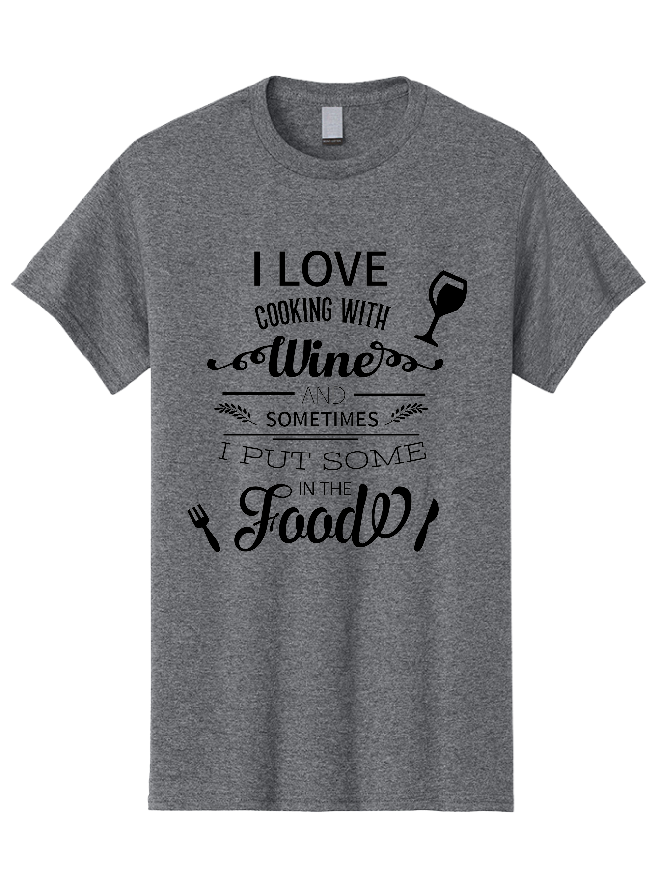 Cooking-With-Wine Men'S Graphic Tee, 100% Cotton, Comfortable Casual Summer Wear, Machine Washable, Cooking With Wine, Wine Quote, Funny Kitchen Humor, Wine Lover Gift, Culinary Arts, Kitchen Decor Inspiration, Chef'S Wit Aac608 23